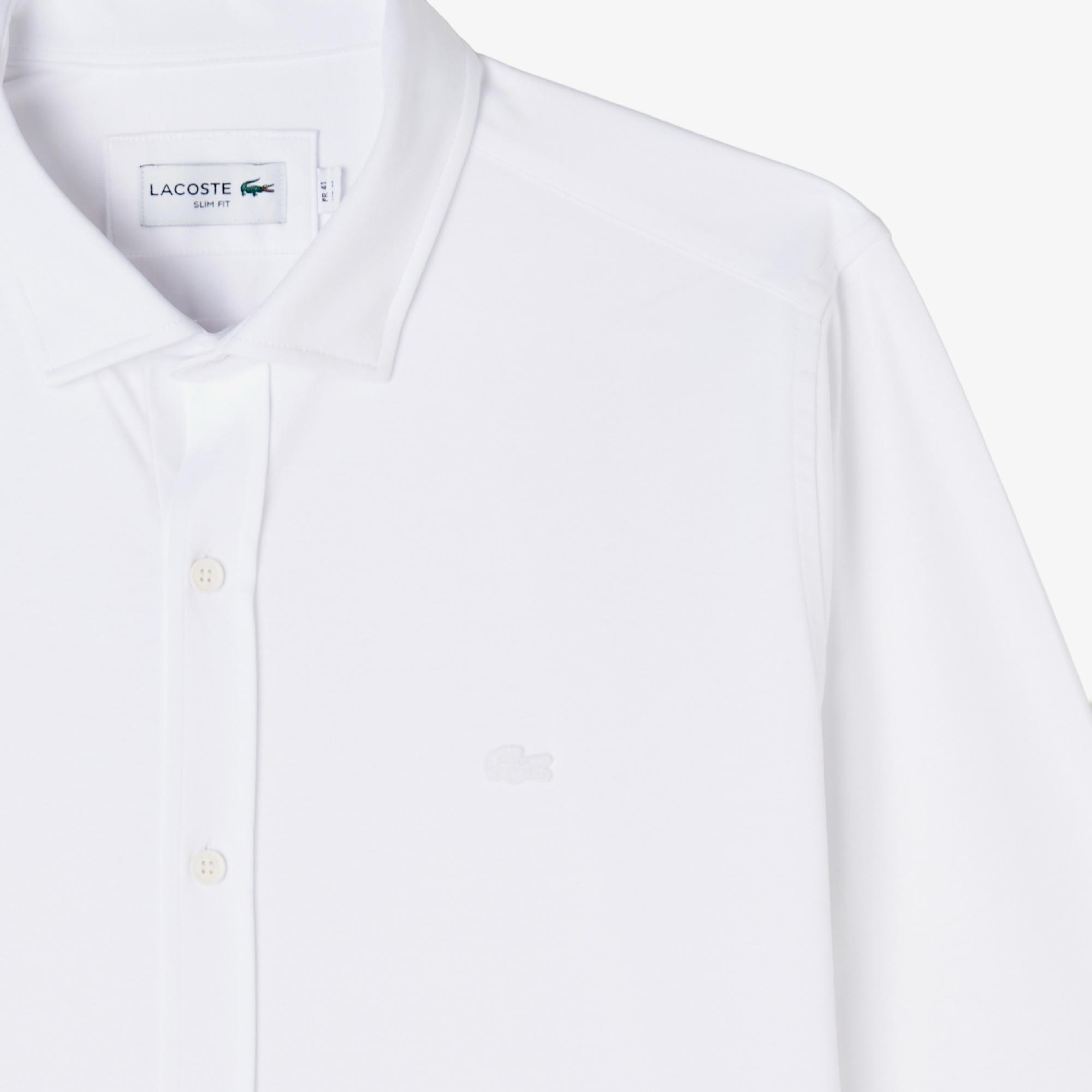 Lacoste Erkek Slim Fit Beyaz Gömlek