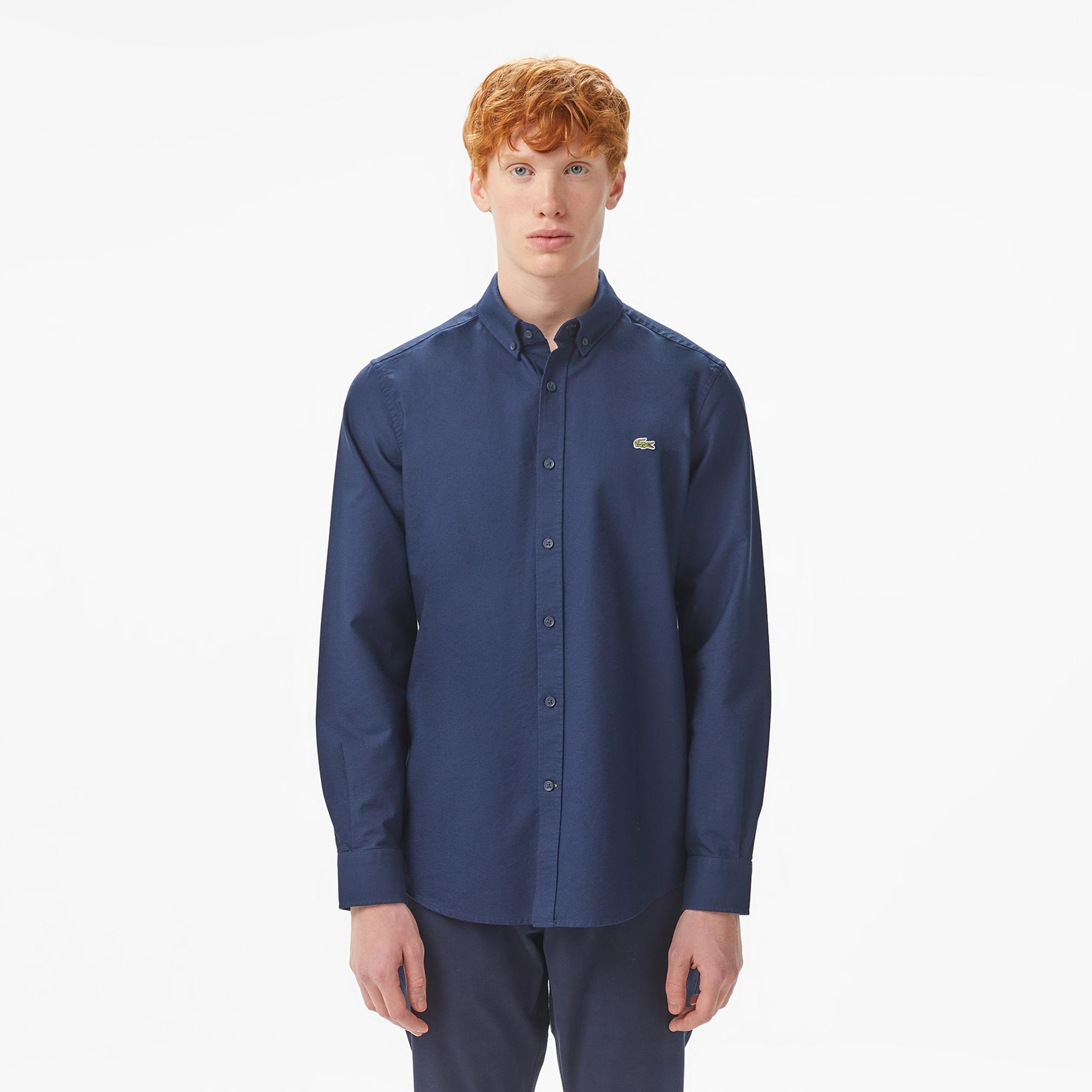 Lacoste Erkek Slim Fit Lacivert Gömlek