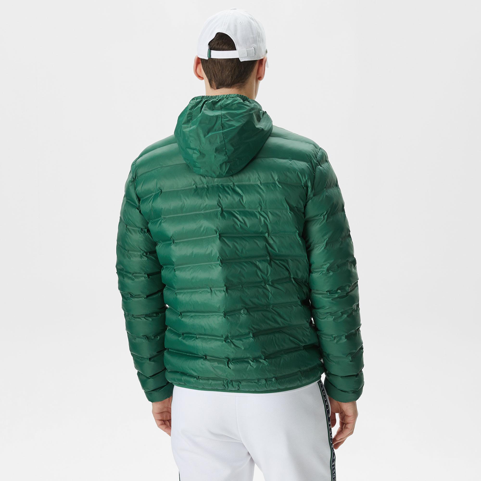 Lacoste Erkek Kapüşonlu Yeşil Mont