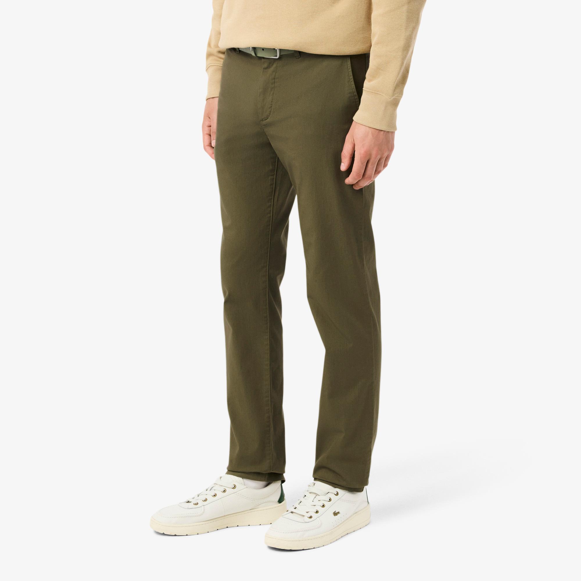 Lacoste Erkek Slim Fit Haki Chino Pantolon