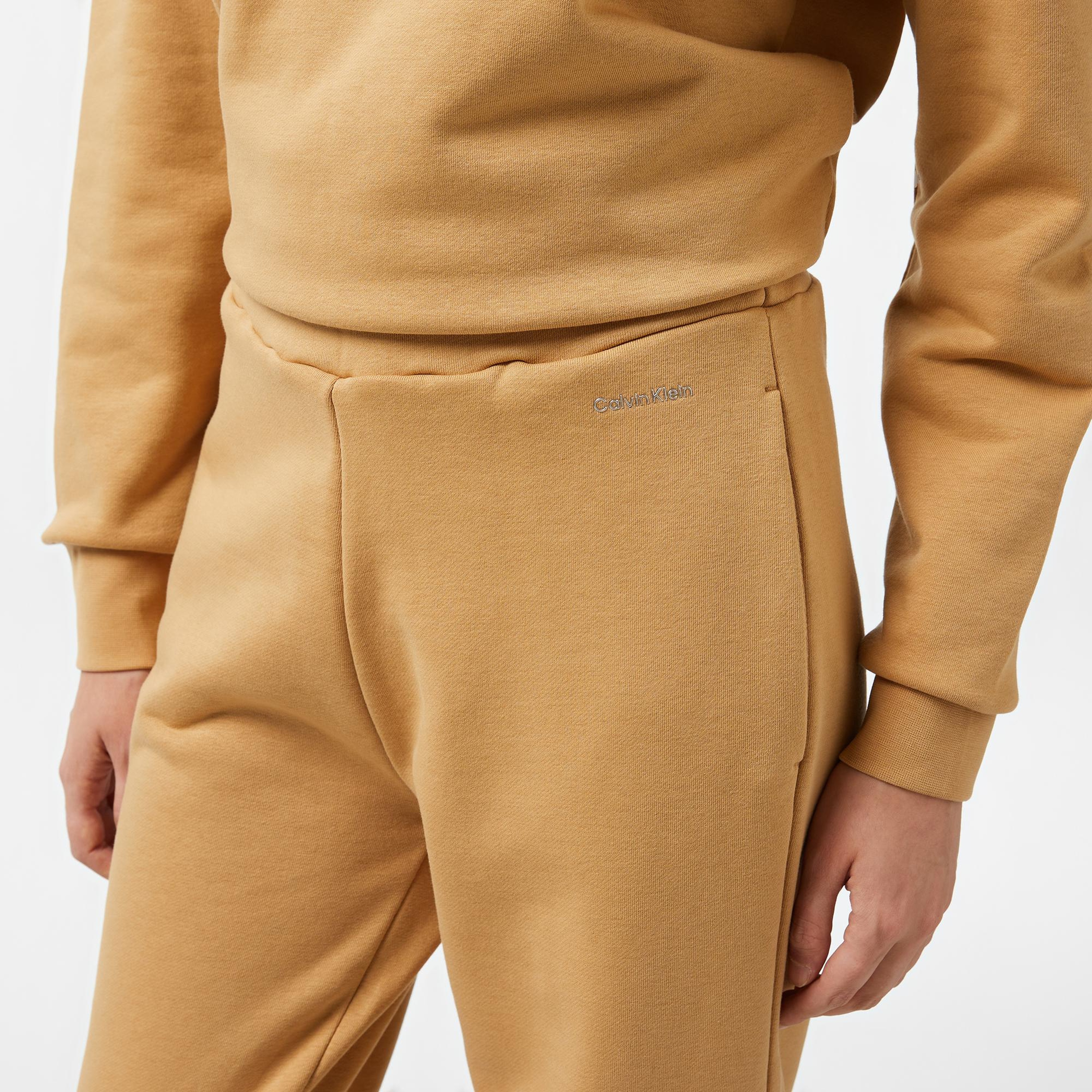 Calvin Klein Nano Logo Relaxed Kadın Kahverengi Eşofman Altı