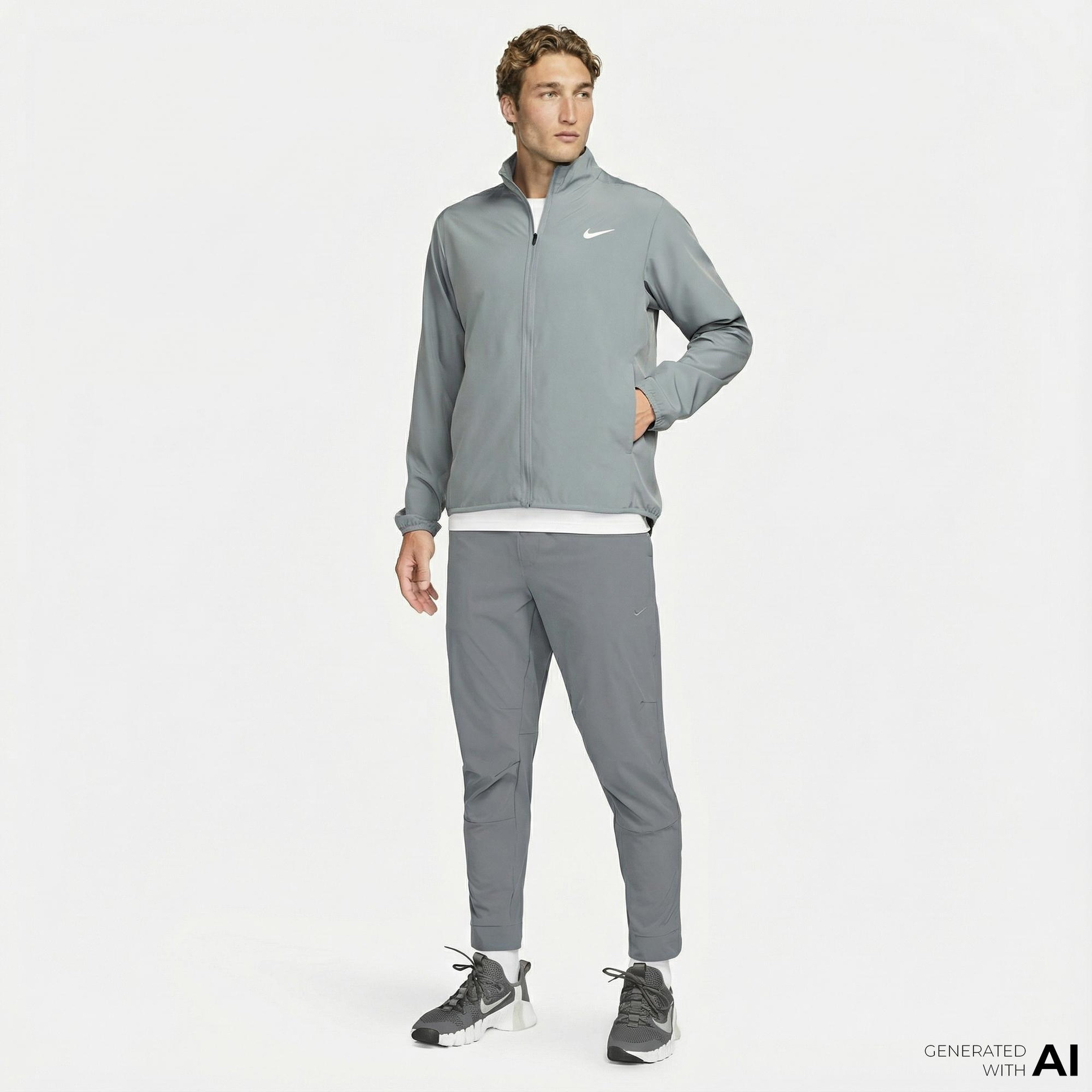 Nike Dri-Fit Unlimited Erkek Gri Eşofman Altı
