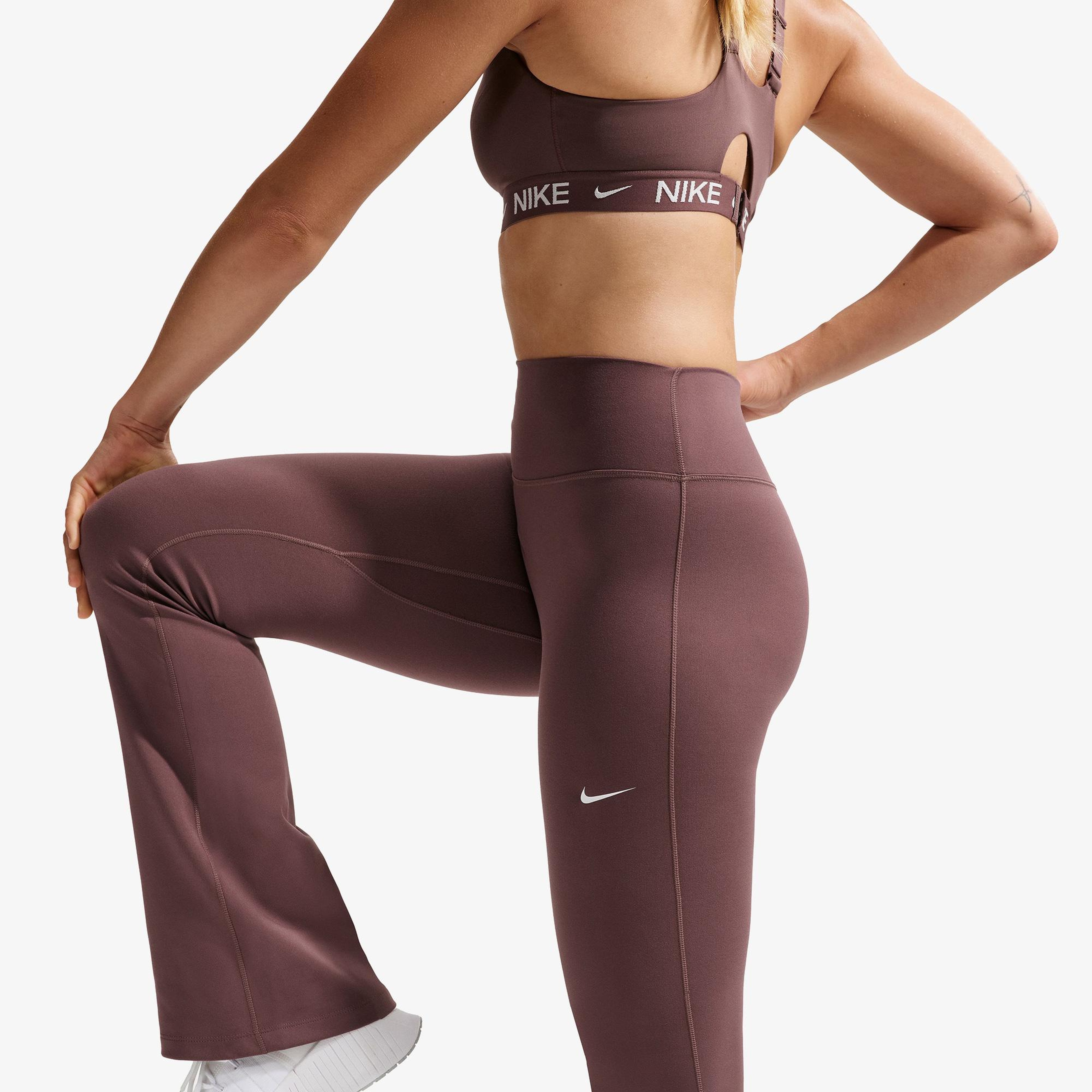 Nike Dri-Fit One Yüksek Belli Kadın Kahverengi Tayt