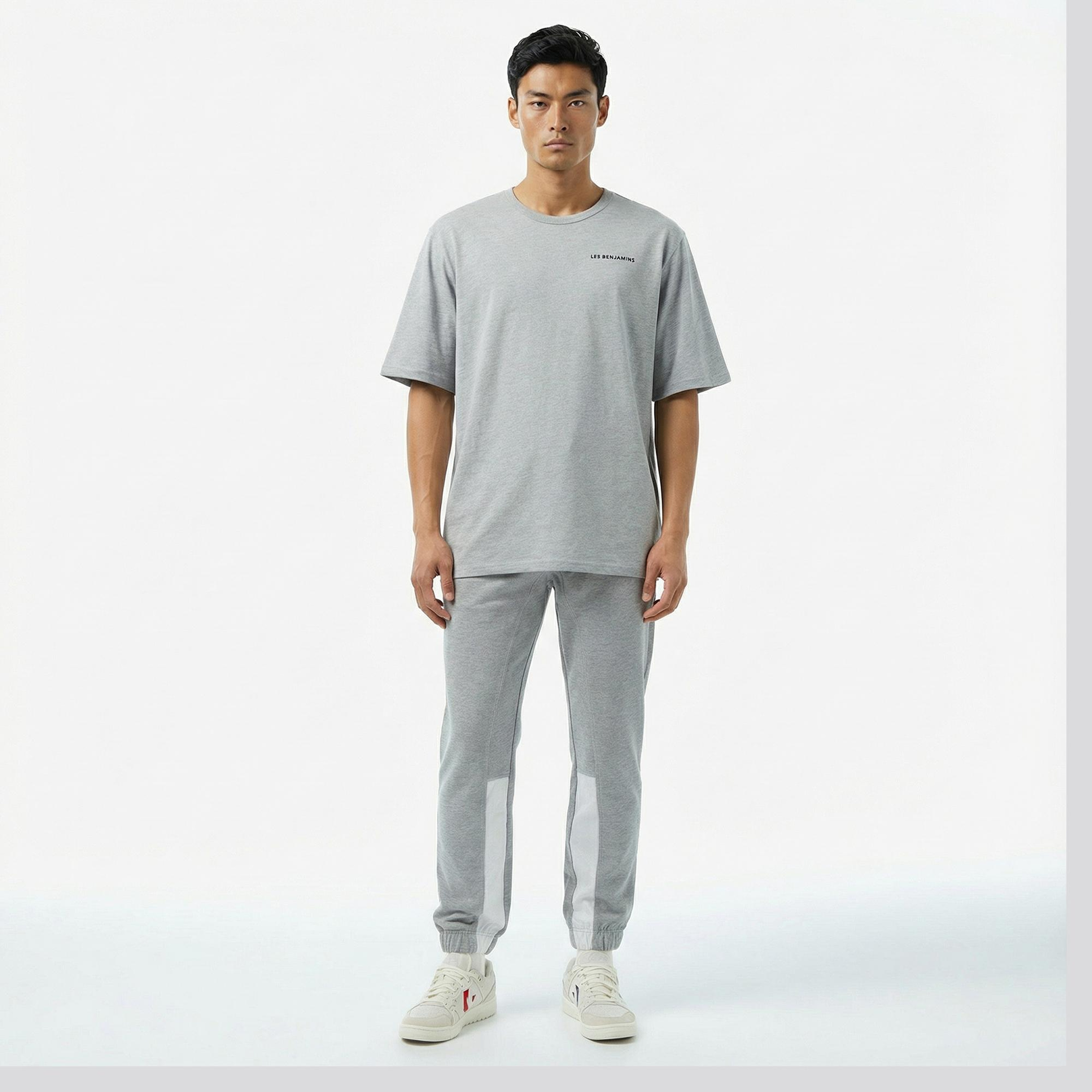 Les Benjamins 412 Erkek Gri T-Shirt