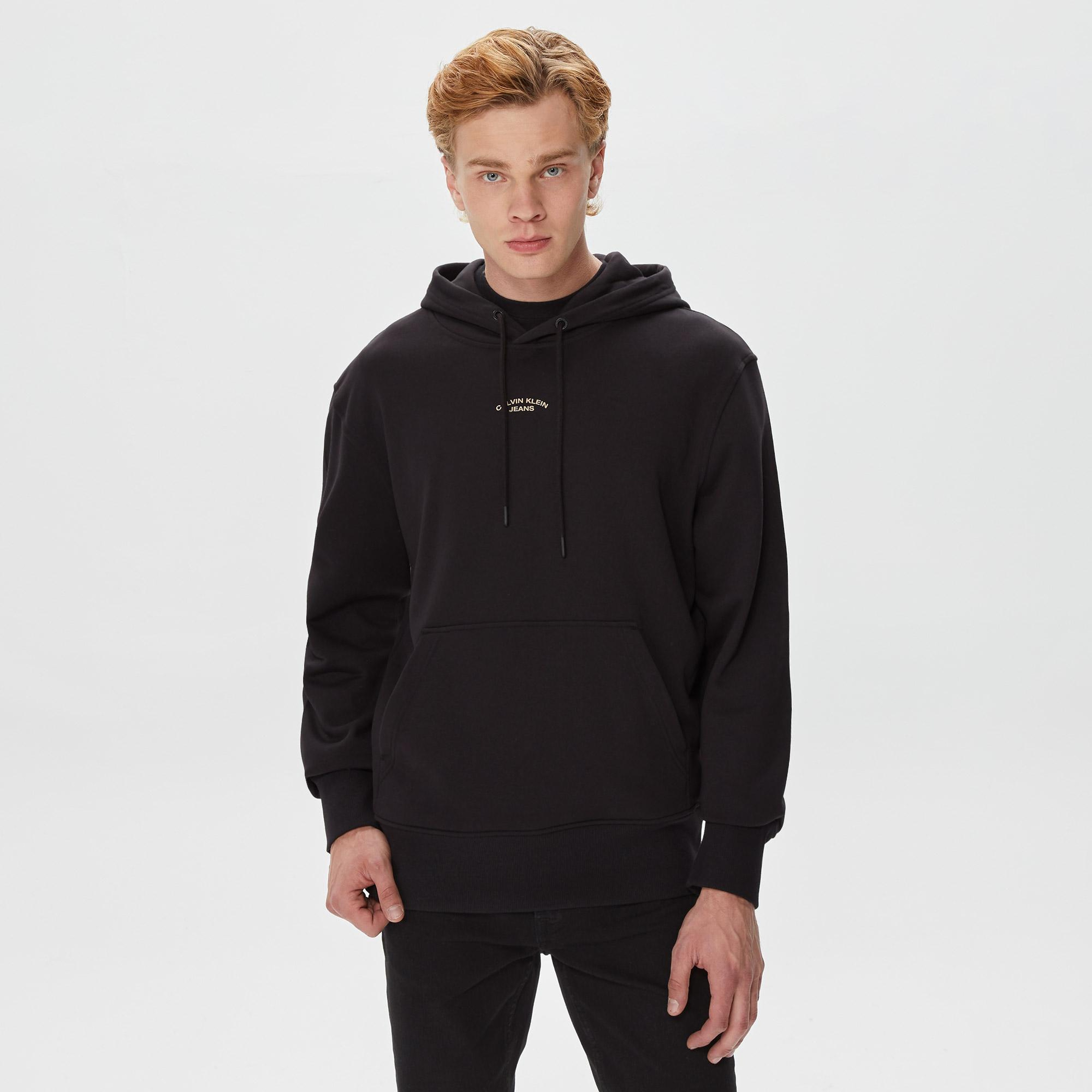 Calvin Klein Canvas Curve Graphic Siyah Erkek Sweatshirt