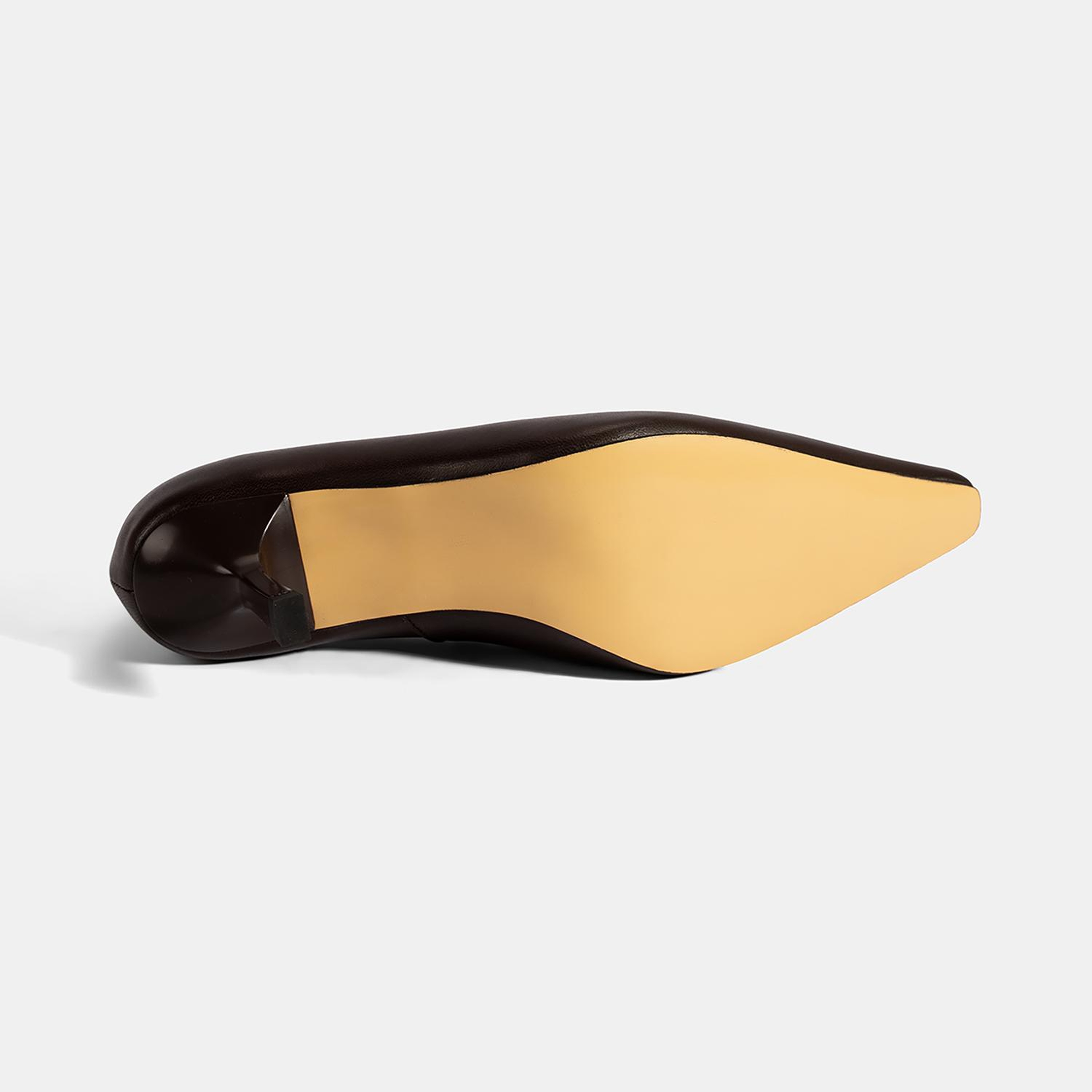 Kadın Kahve Deri Stiletto