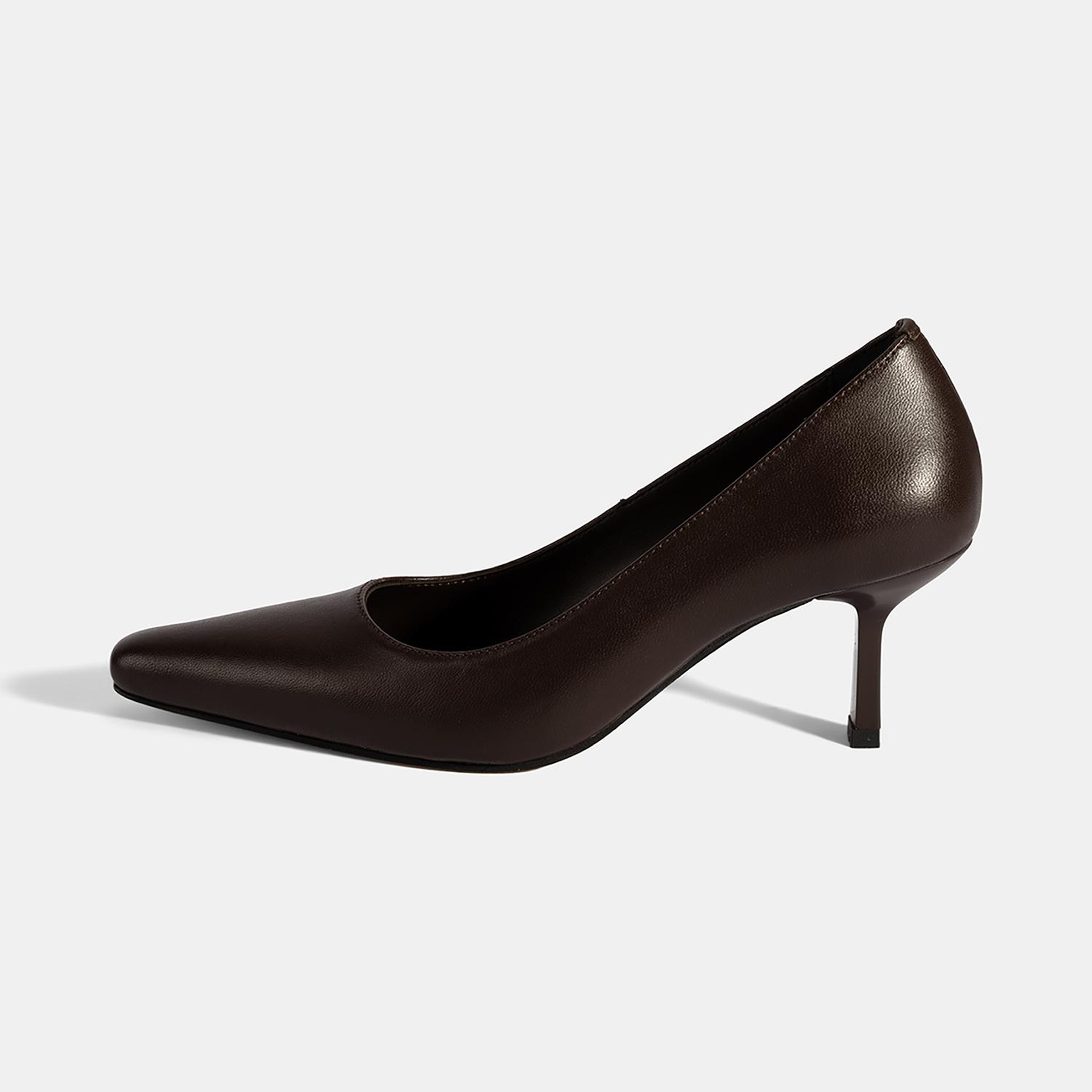 Kadın Kahve Deri Stiletto