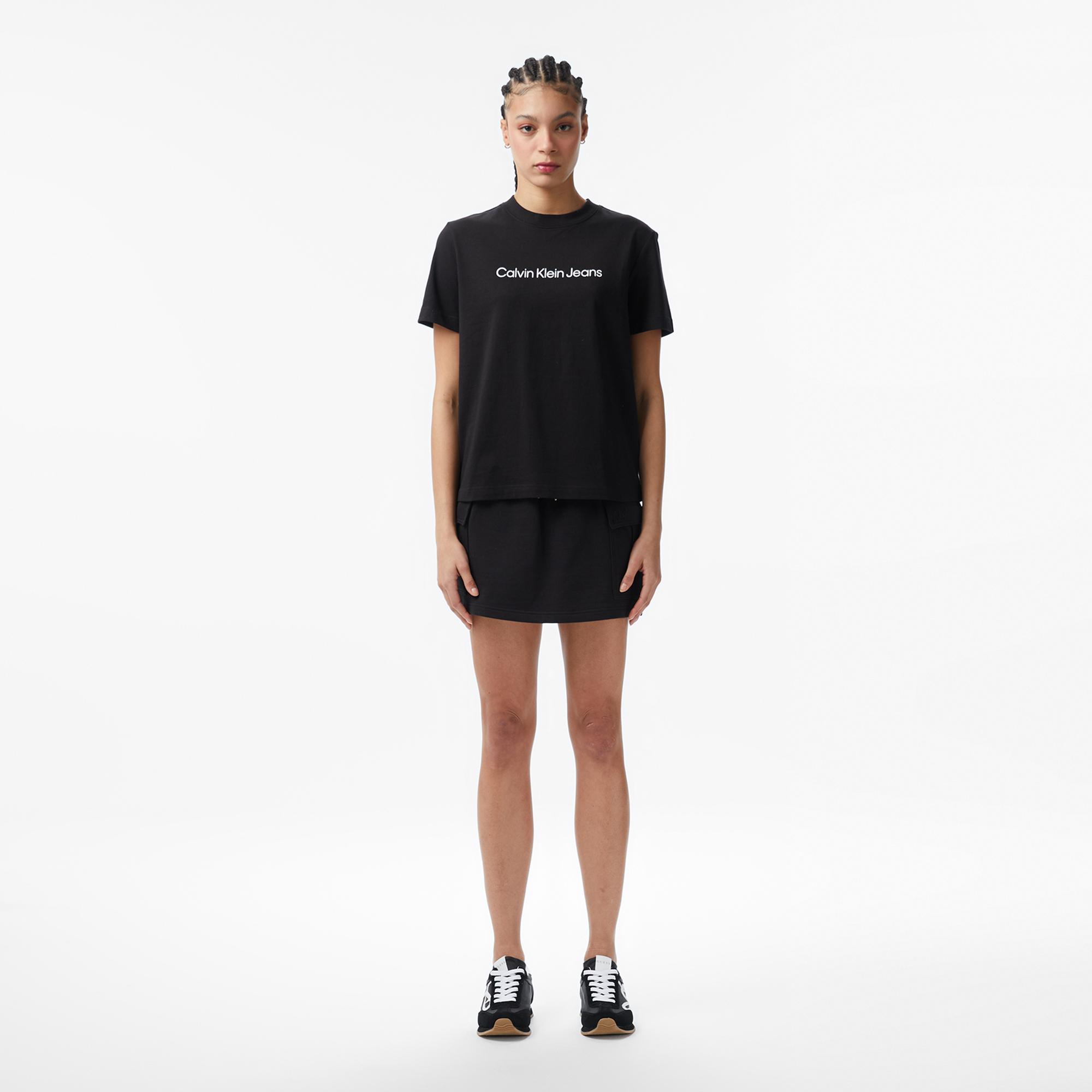 Calvin Klein Logo Classic Kadın Siyah T-Shirt