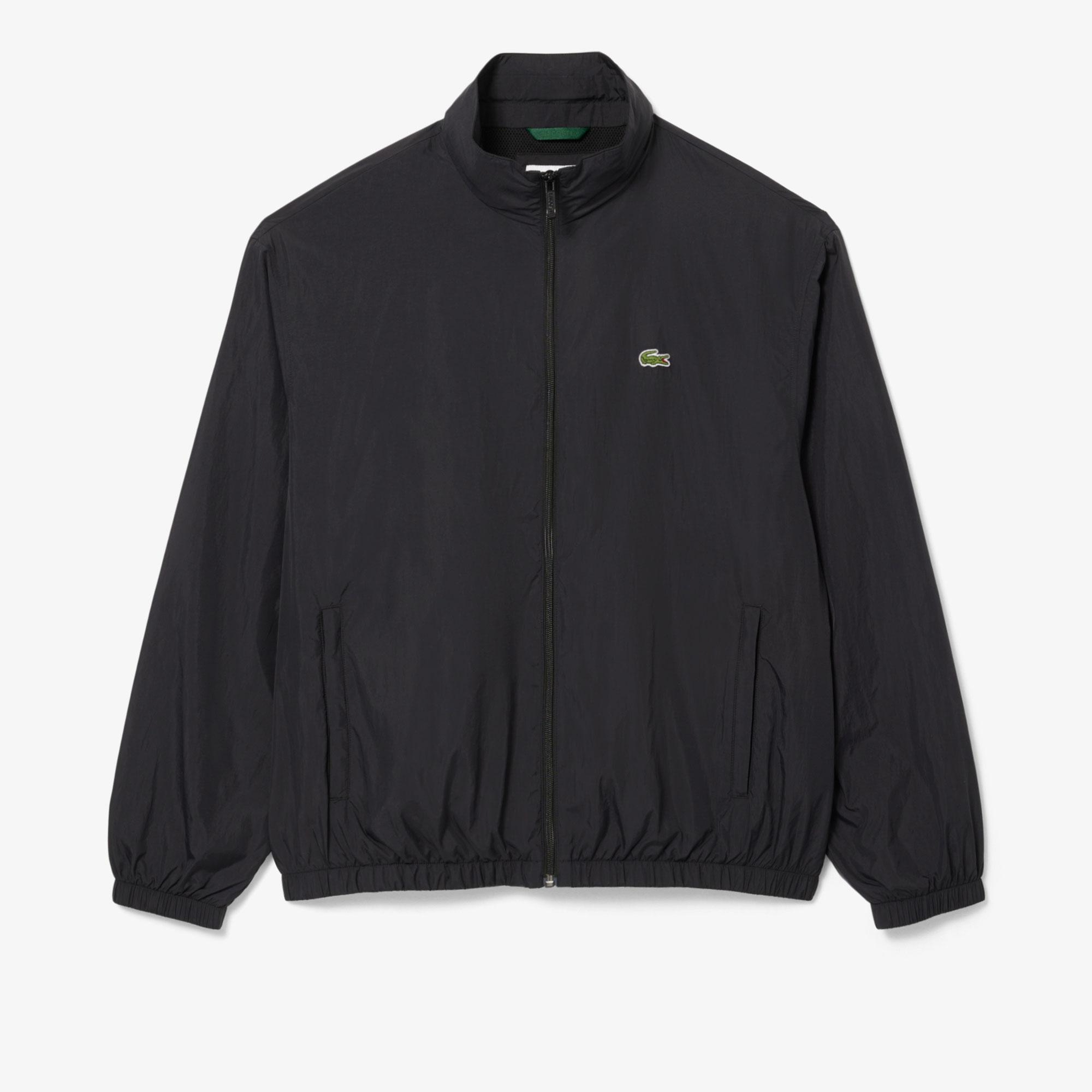 Lacoste Erkek Kapüşonlu Siyah Yağmurluk