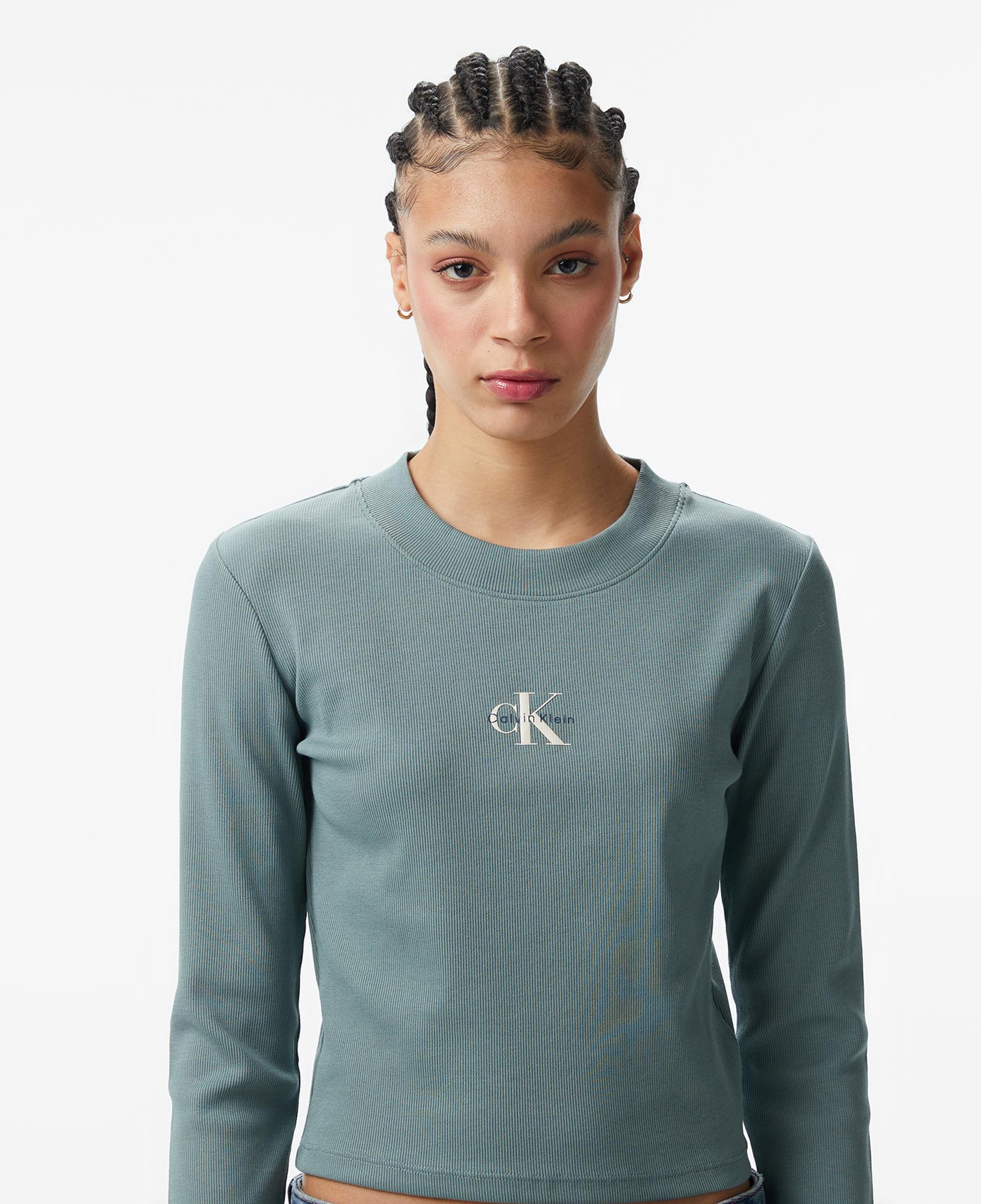 Calvin Klein Monologo Baby Kadın Gri T-Shirt