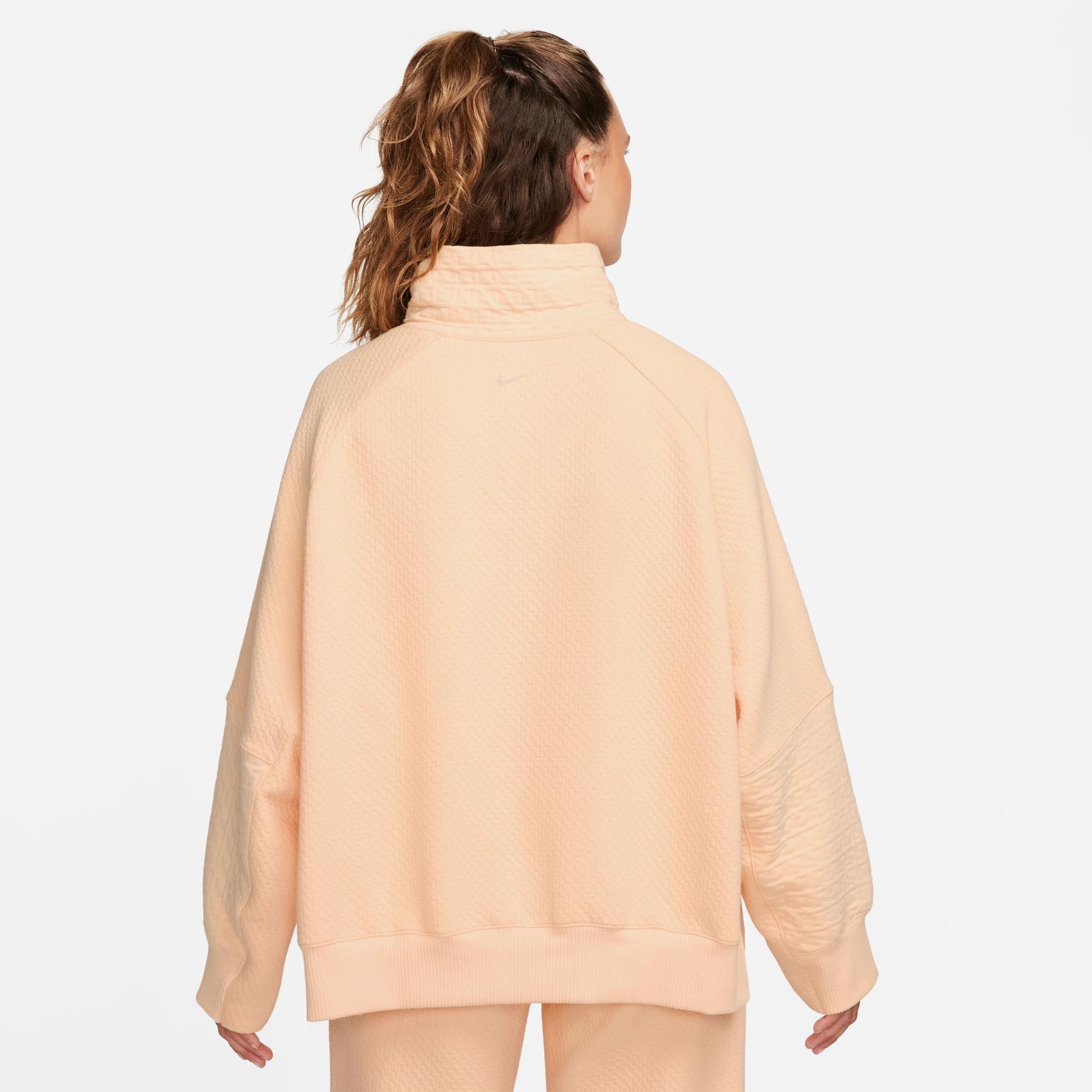 Nike Yoga Therma-Fit Fleece Kadın Turuncu Sweatshirt