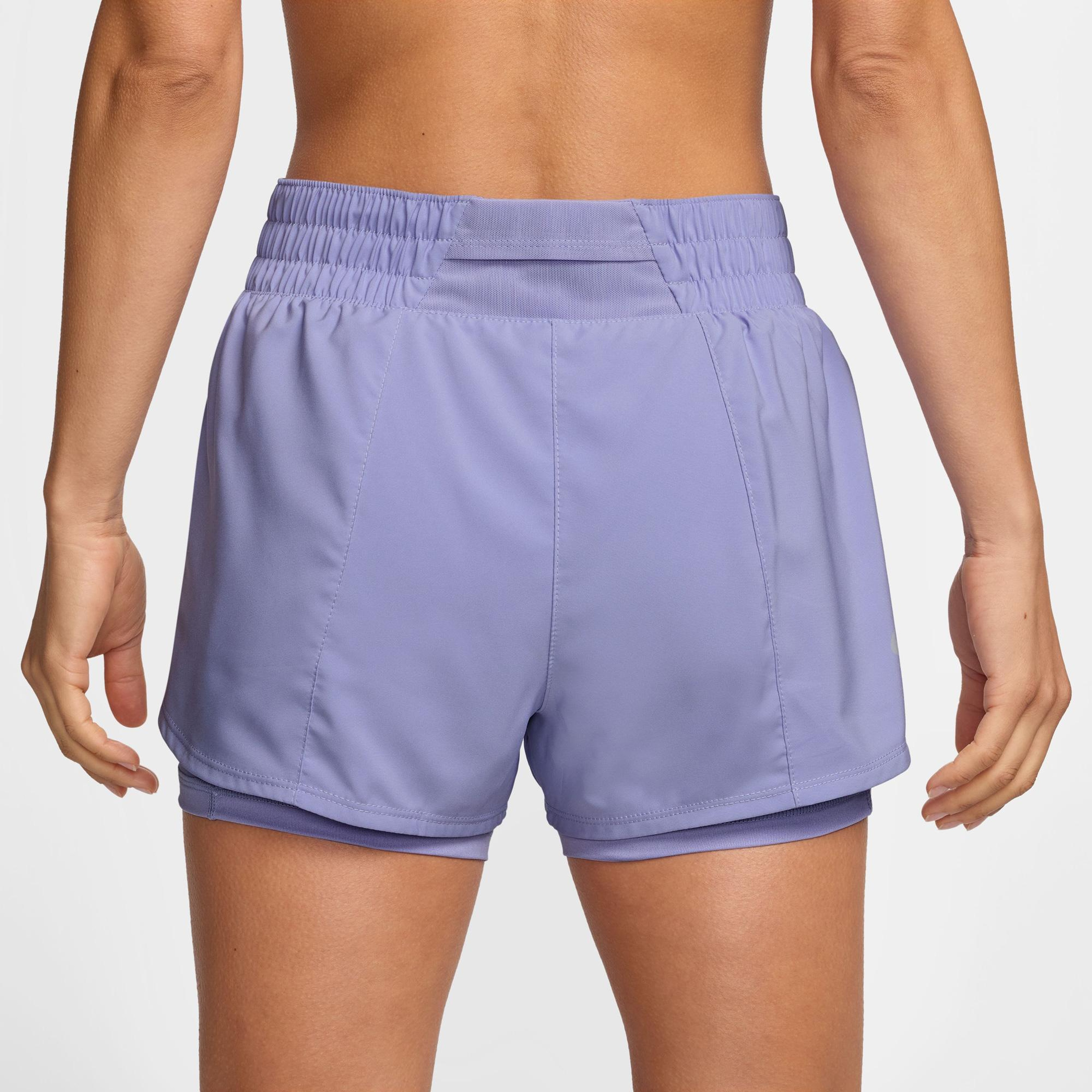 Nike One Dri-Fit 8 cm Kadın Mor Şort