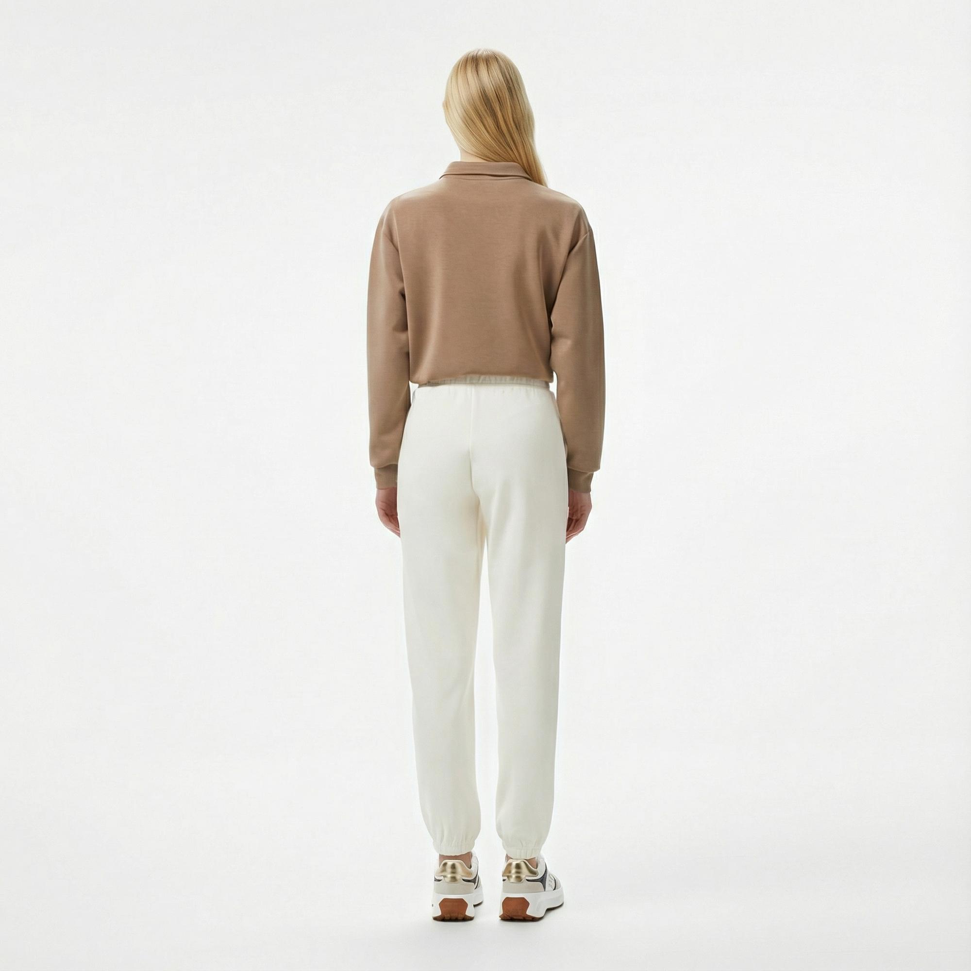 Guess Roberta Fleece Kadın Beyaz Eşofman Altı