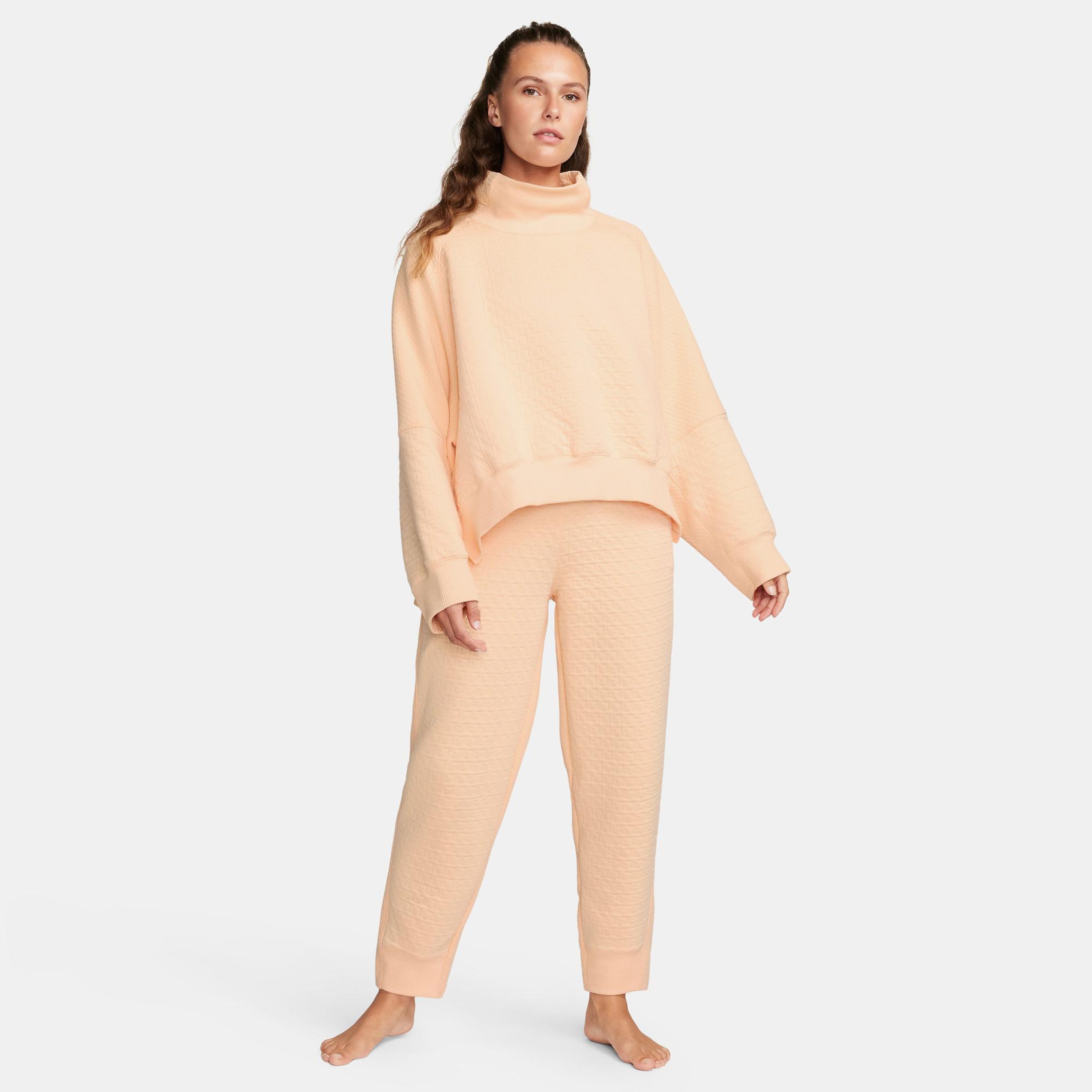 Nike Yoga Therma-Fit Fleece Kadın Turuncu Sweatshirt