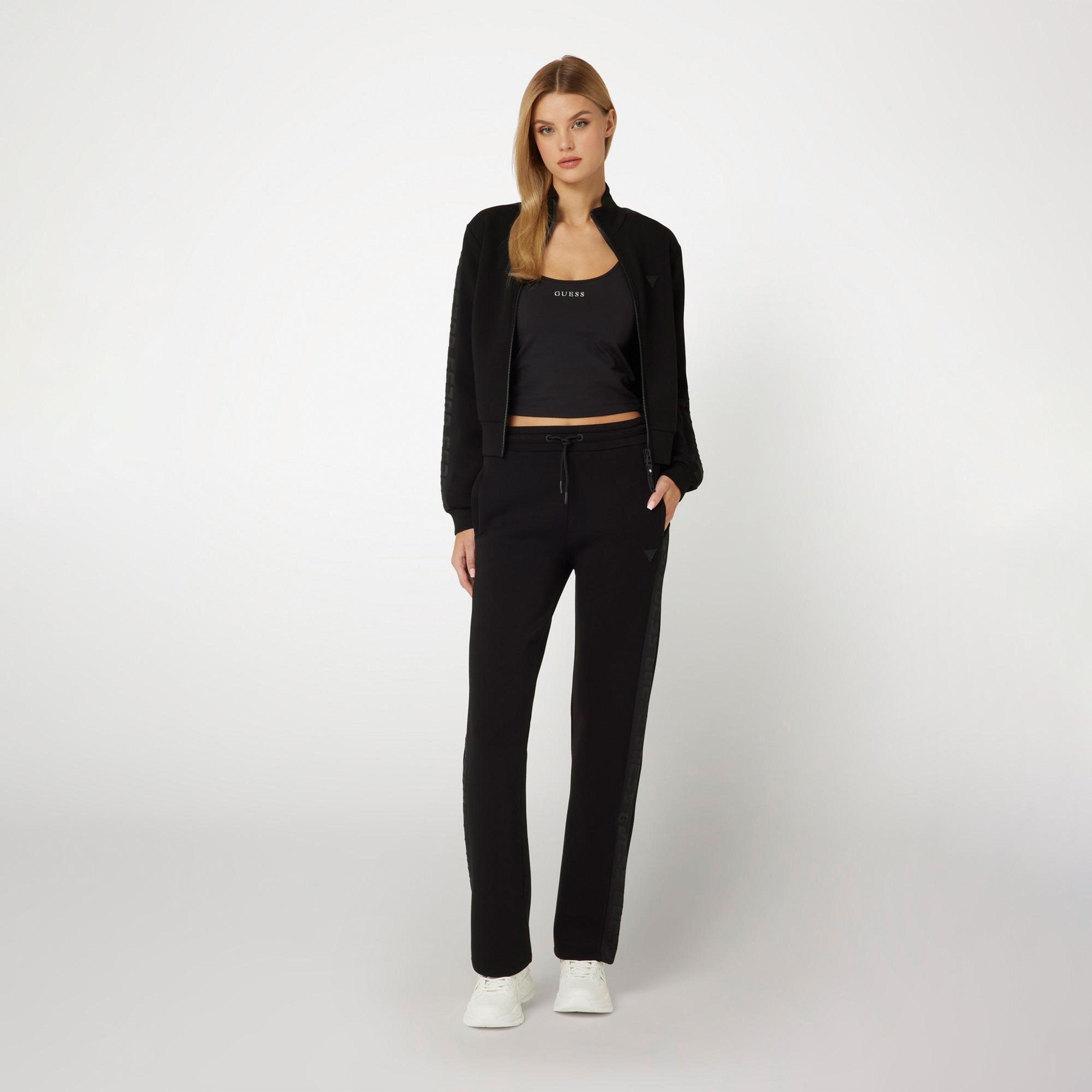 Guess Brenda Scubaaight Kadın Siyah Eşofman Altı