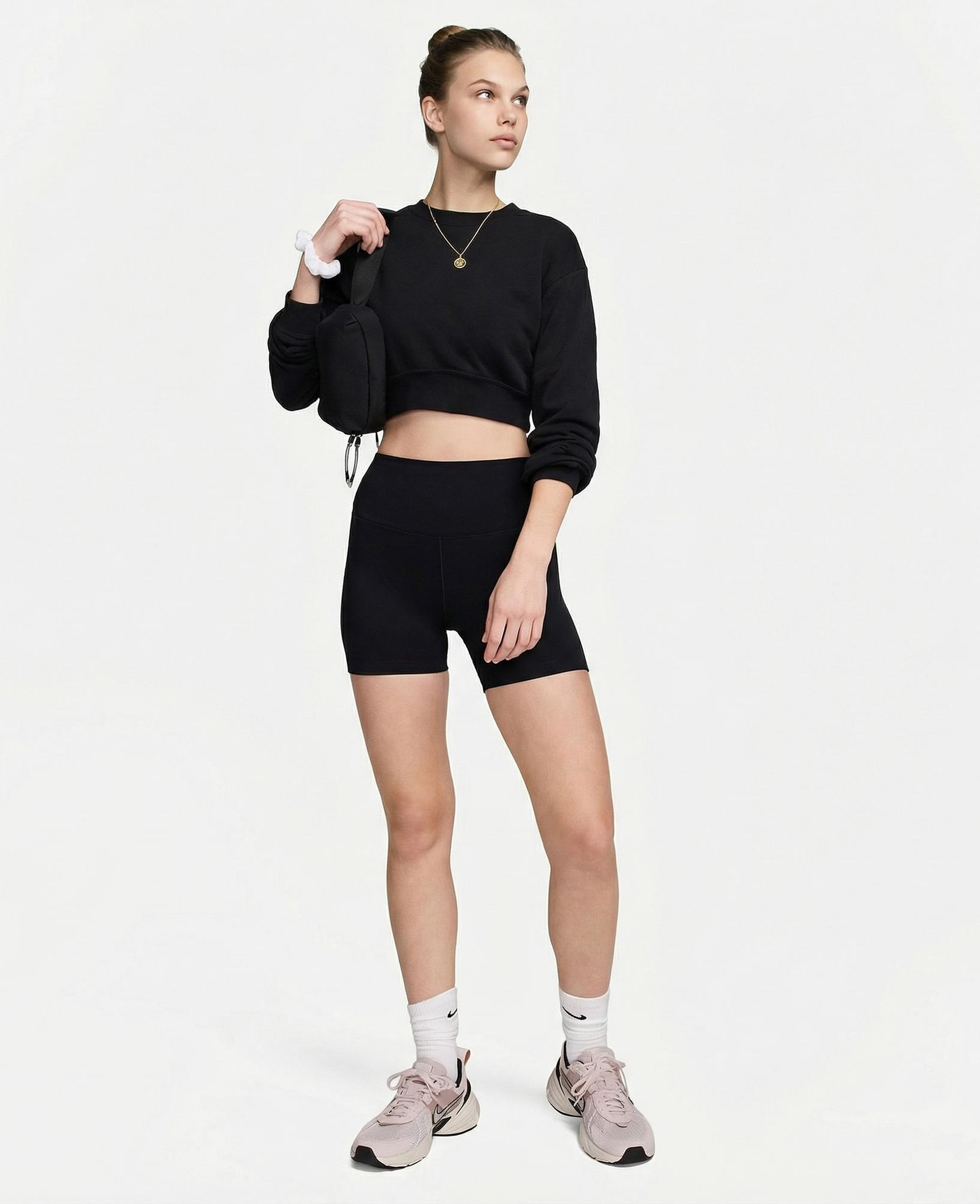 Nike One Dri-Fit 13 cm Kadın Siyah Tayt