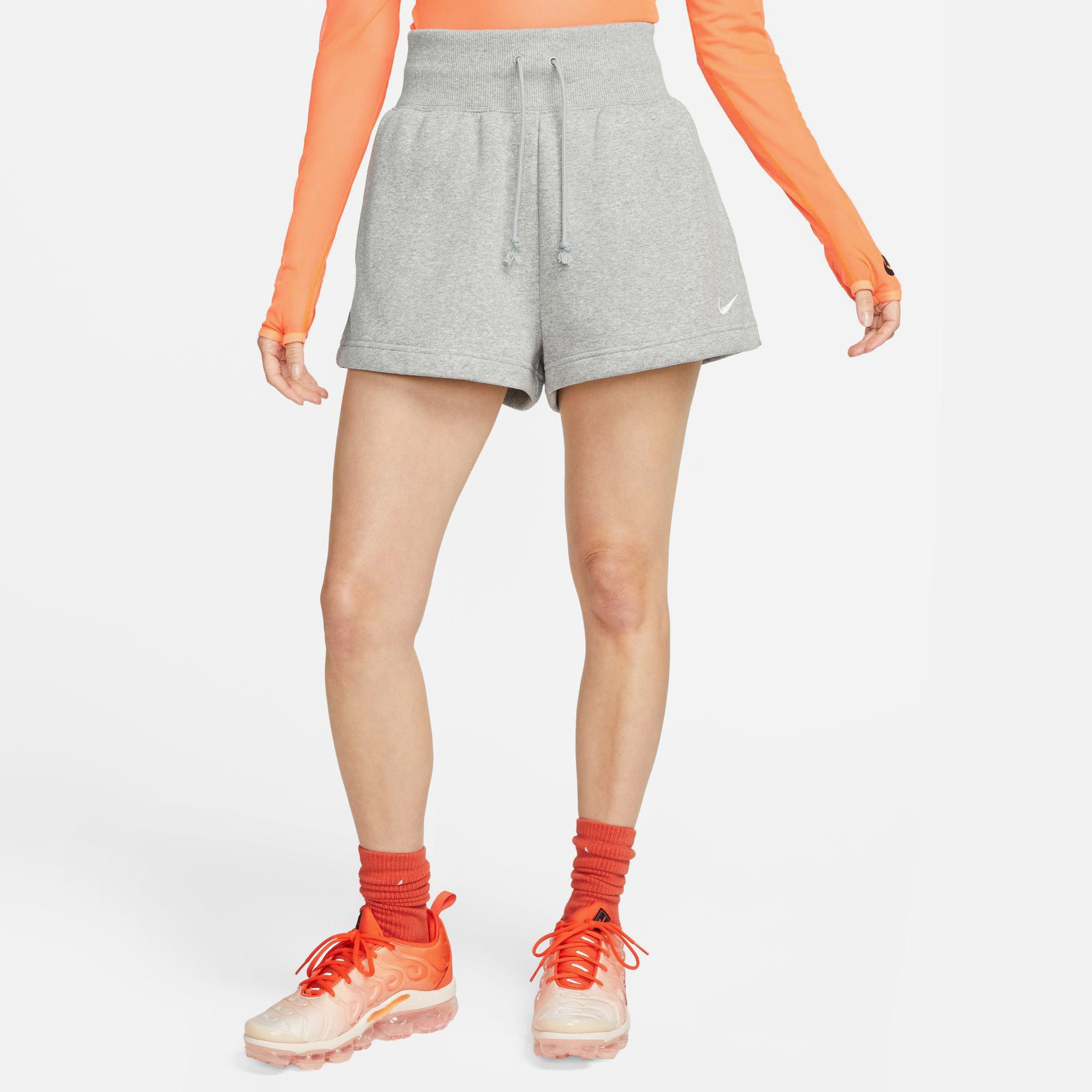 Nike Sportswear Phoenix Fleece High Rise Kadın Gri Şort