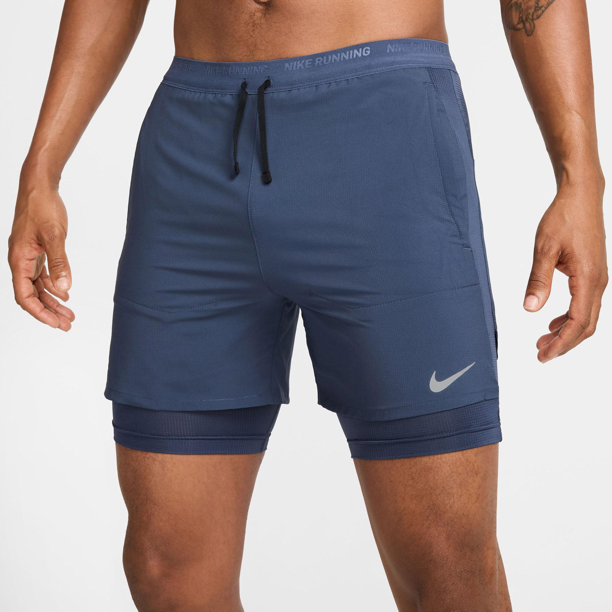 Nike Dri-Fit Stride 13 cm Hybrid Erkek Mavi Şort