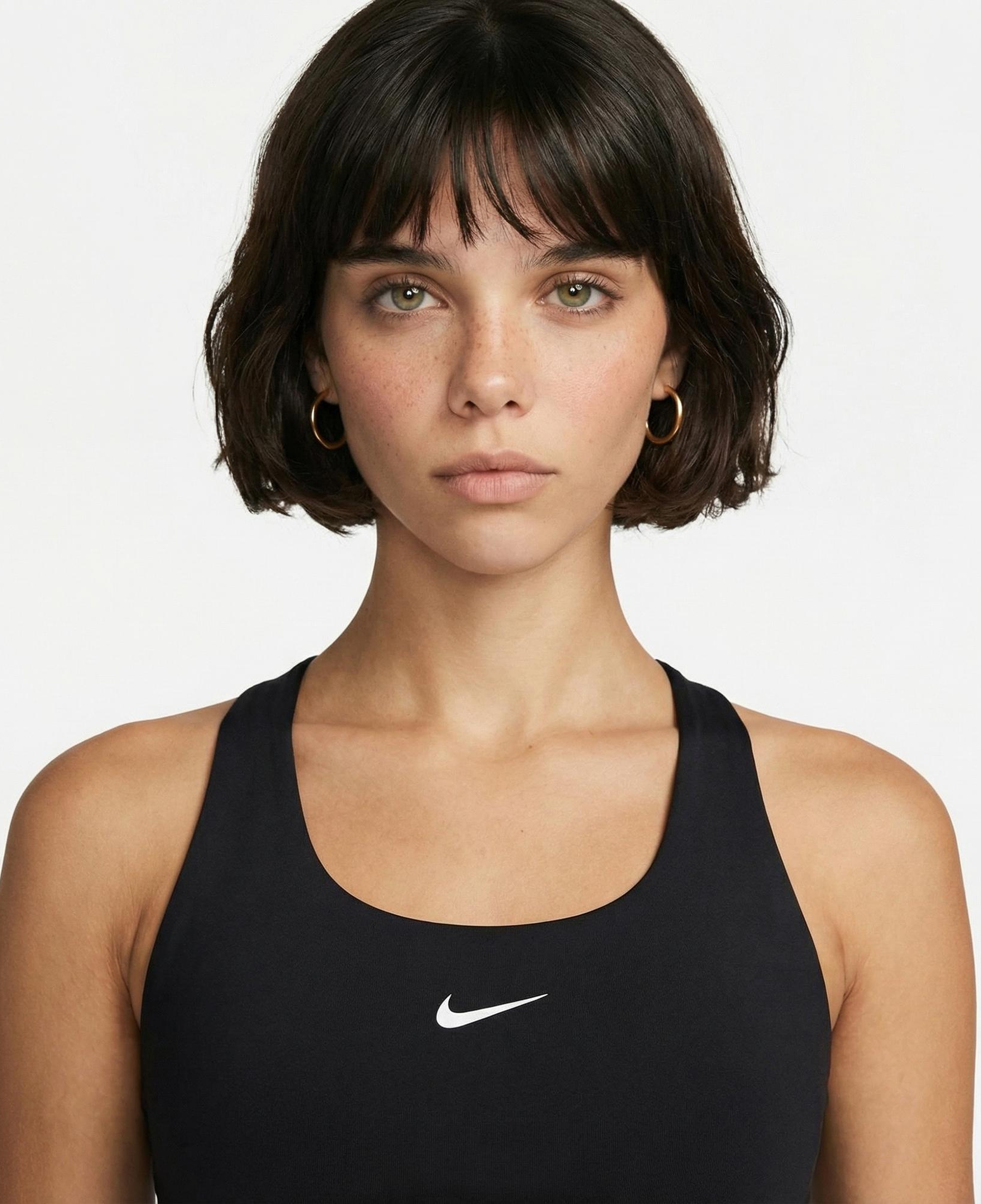 Nike Dri-Fit Swoosh Tank Kadın Siyah Kolsuz T-Shirt