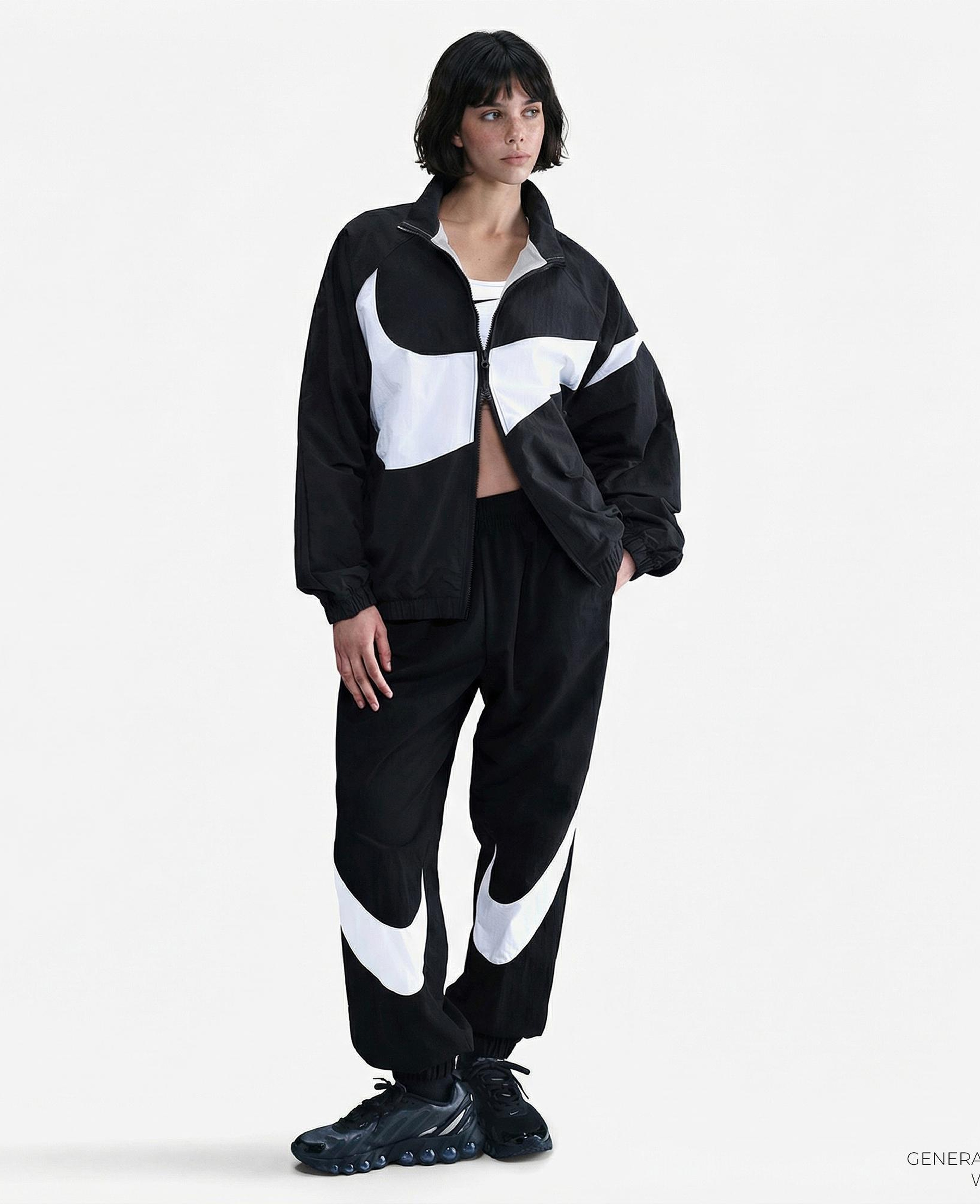 Nike Sportswear Logo Kadın Siyah Ceket