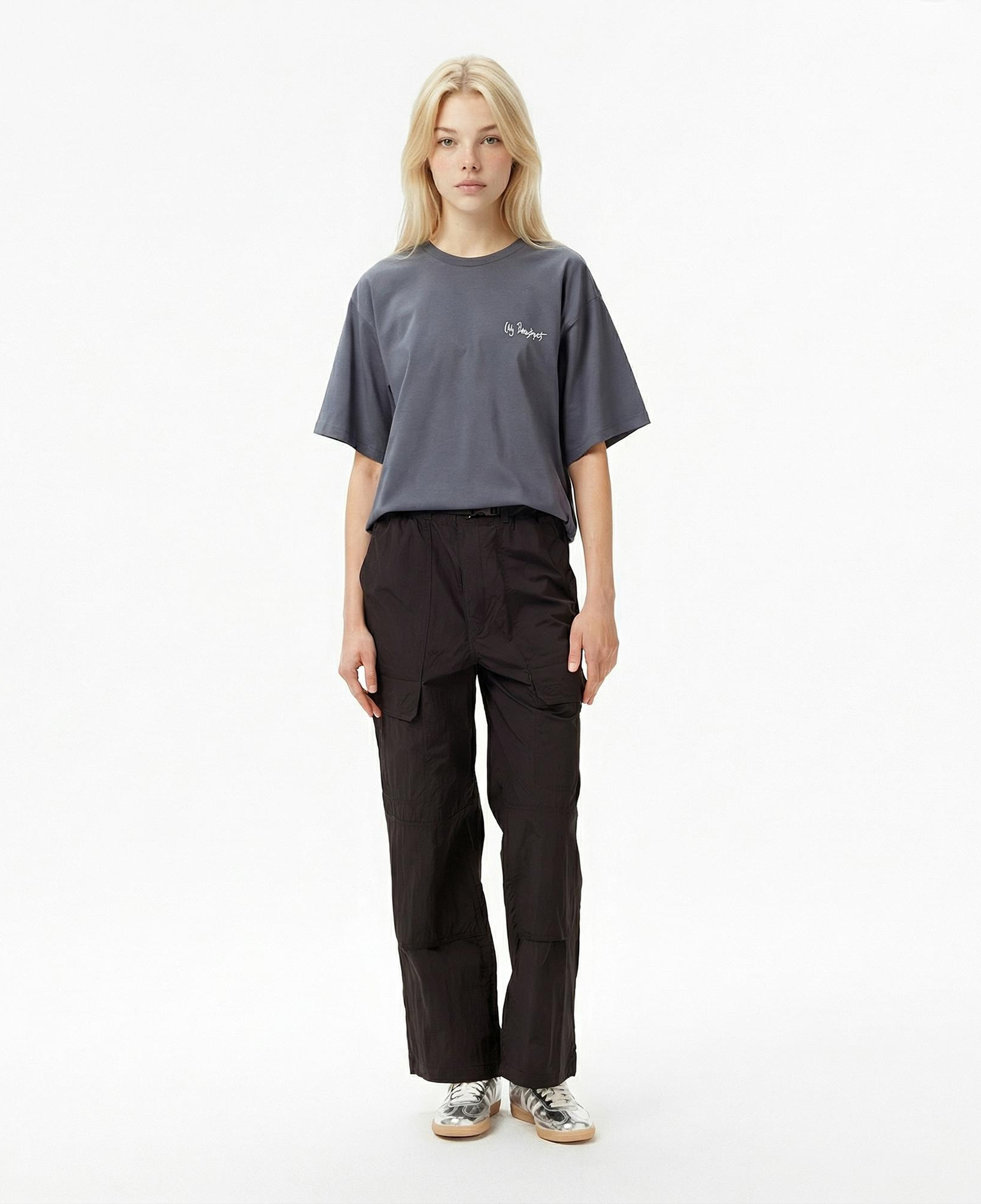 Les Benjamins Boxed 009 Kadın Gri T-Shirt