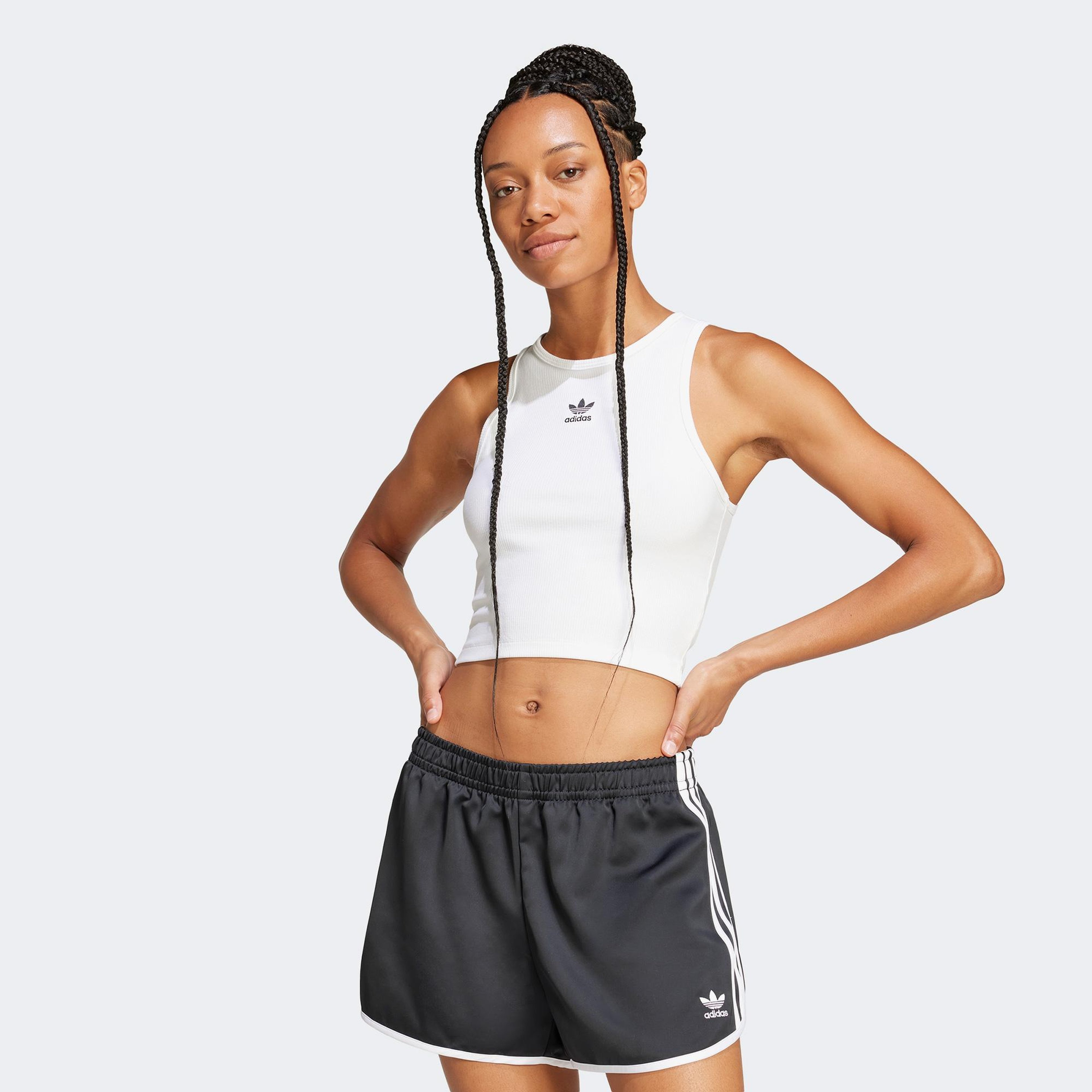 adidas Essentials Rib Kadın Beyaz Kolsuz T-Shirt