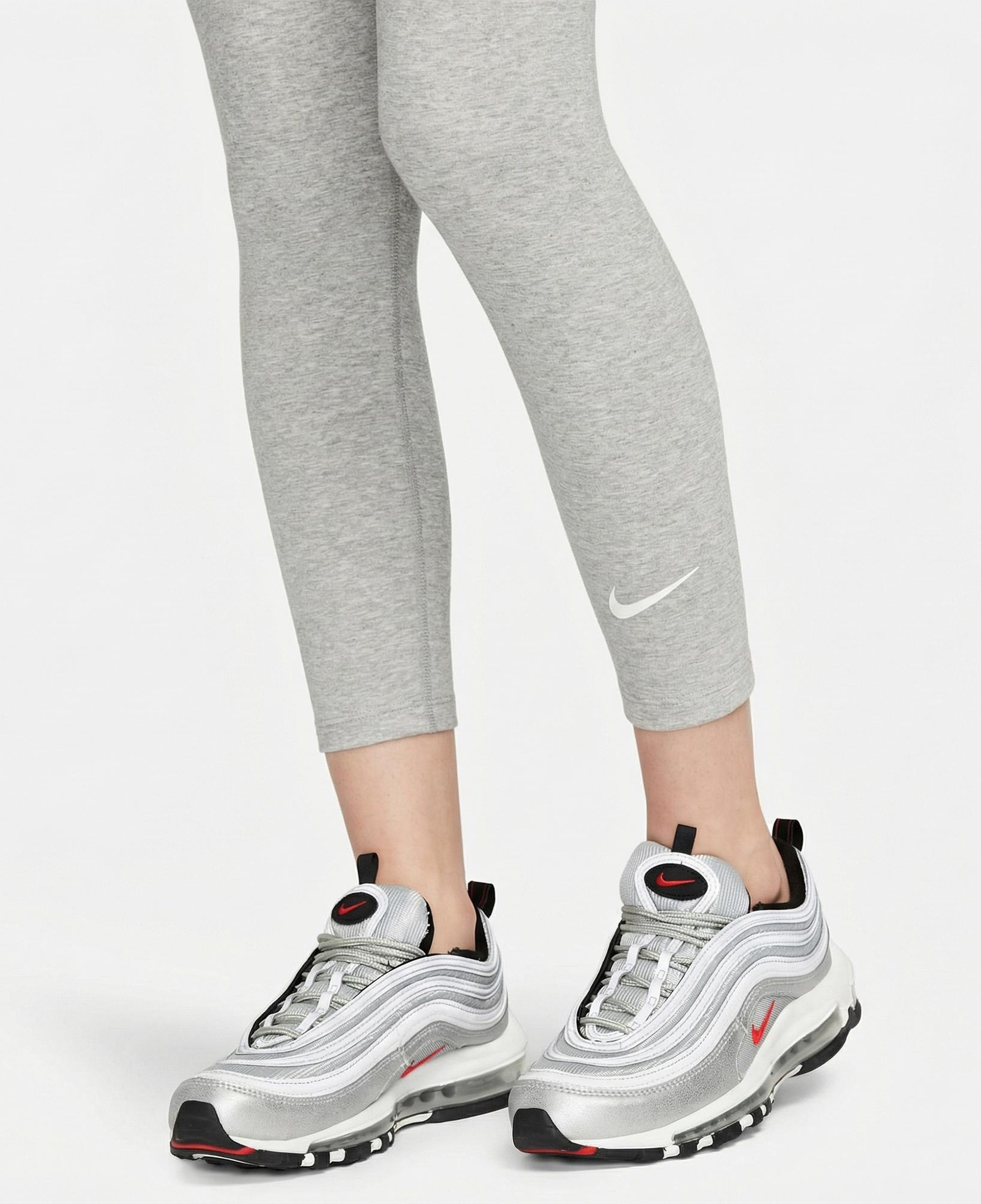 Nike Sportswear Classic High Rise 7/8 Kadın Gri Tayt