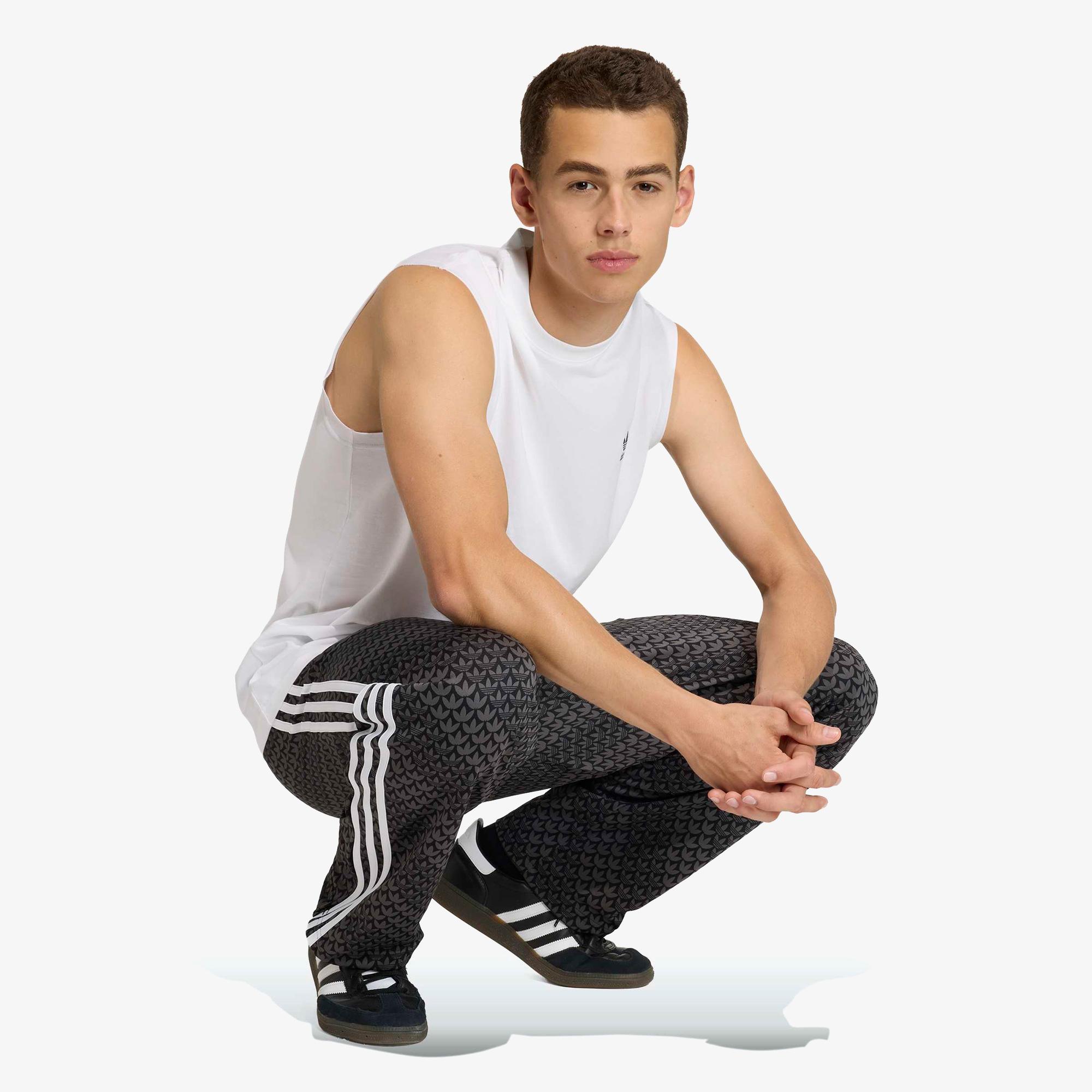 adidas Firebird Monogram Erkek Siyah Eşofman Altı