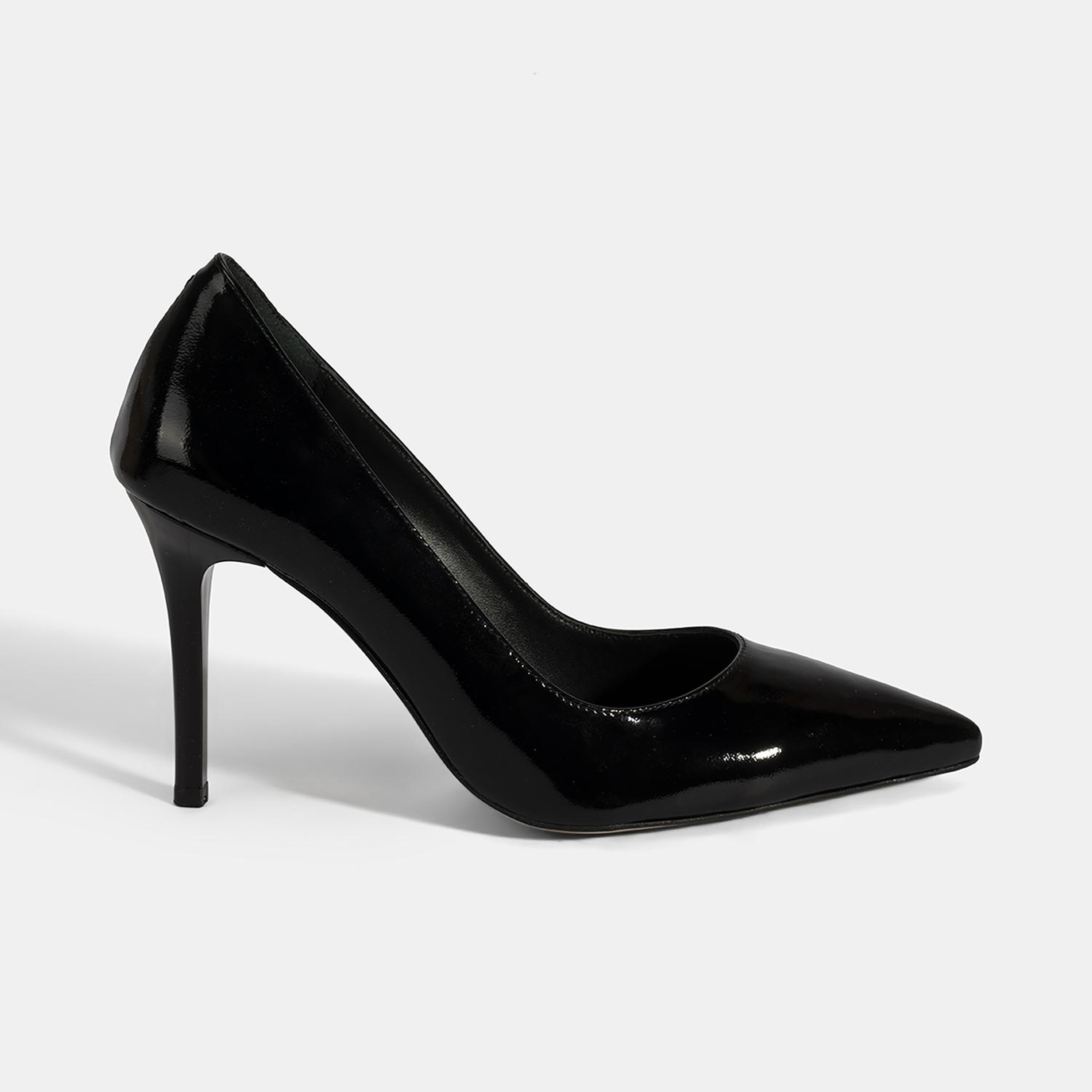 Kadın Siyah Deri Stiletto