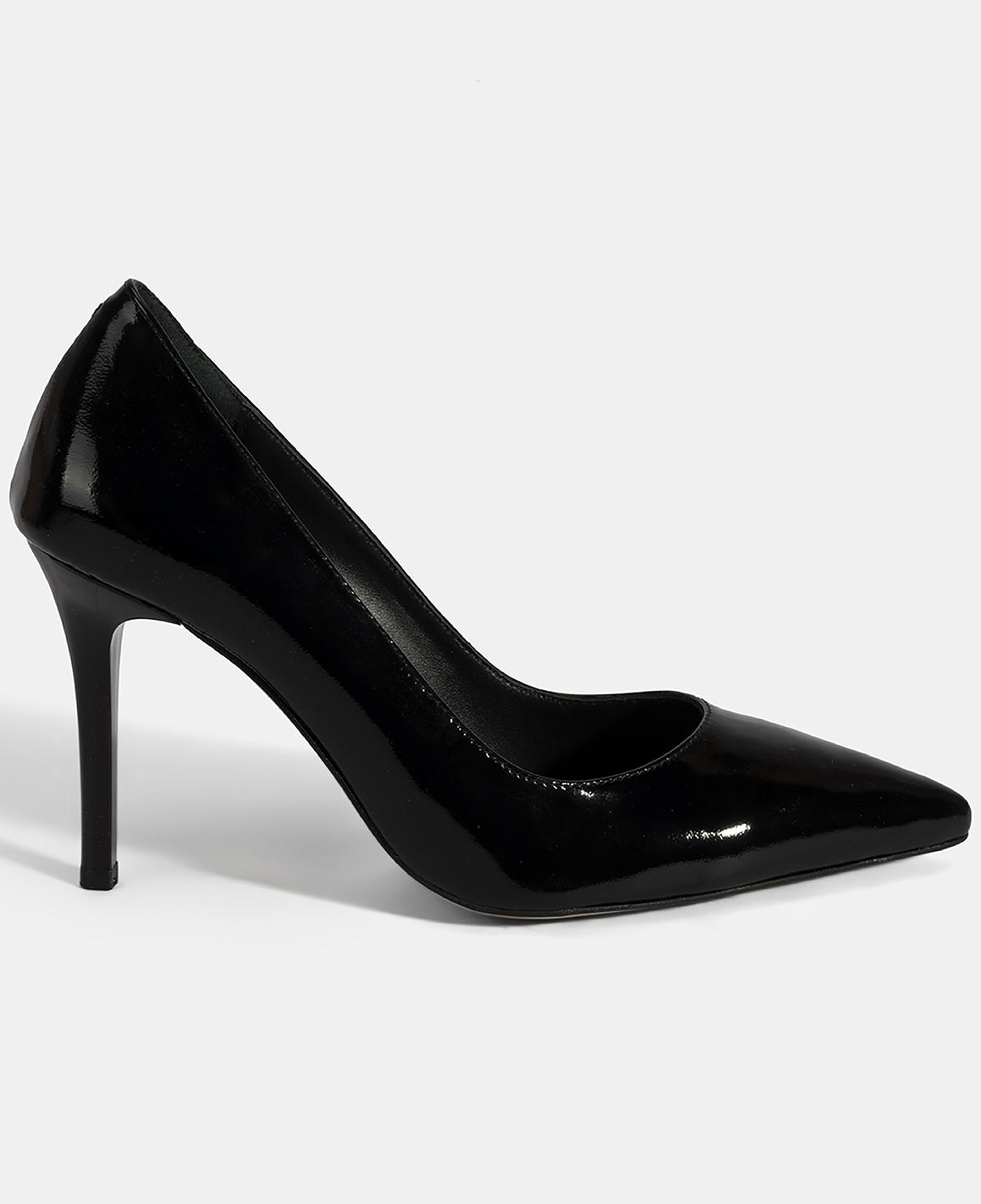 Kadın Siyah Deri Stiletto