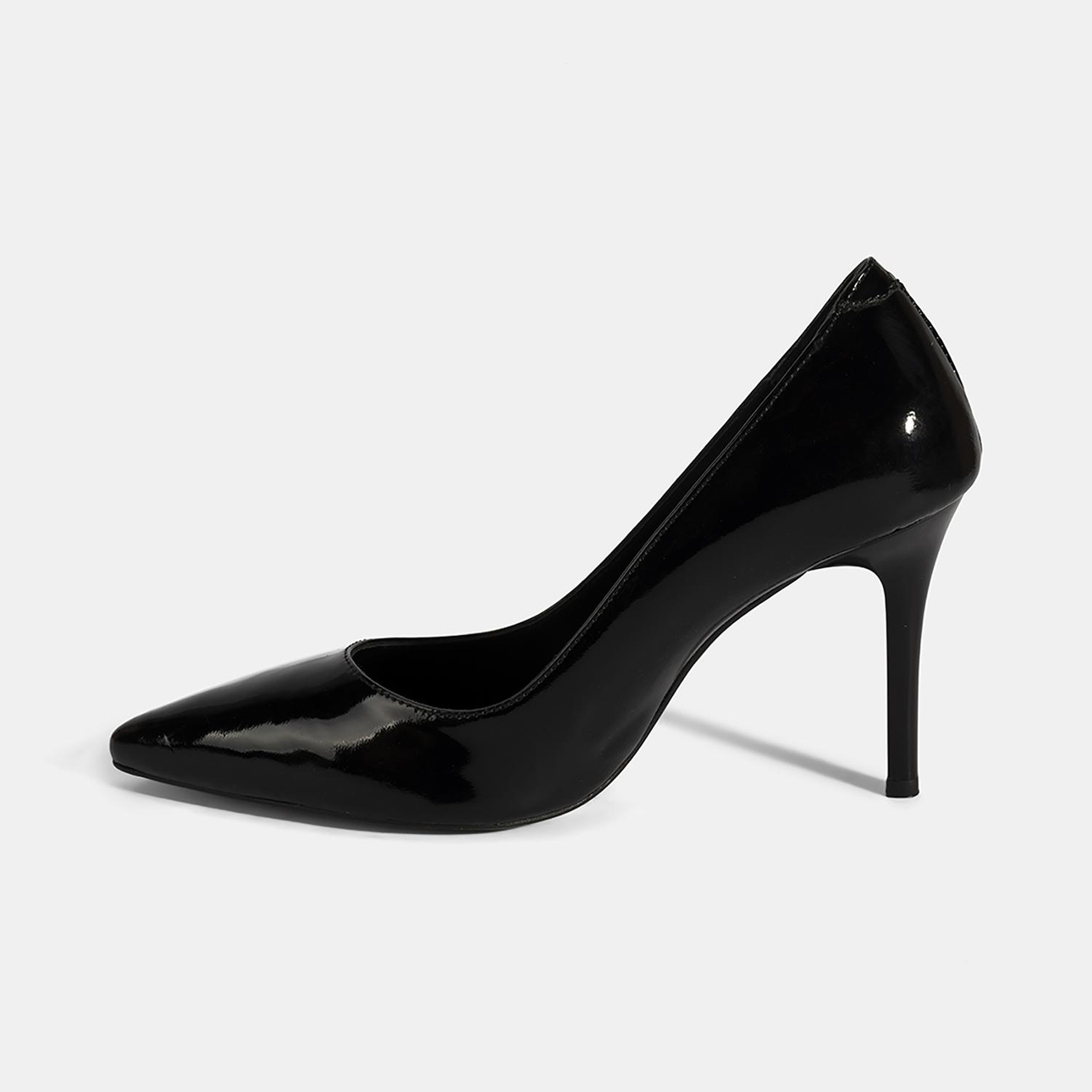 Kadın Siyah Deri Stiletto