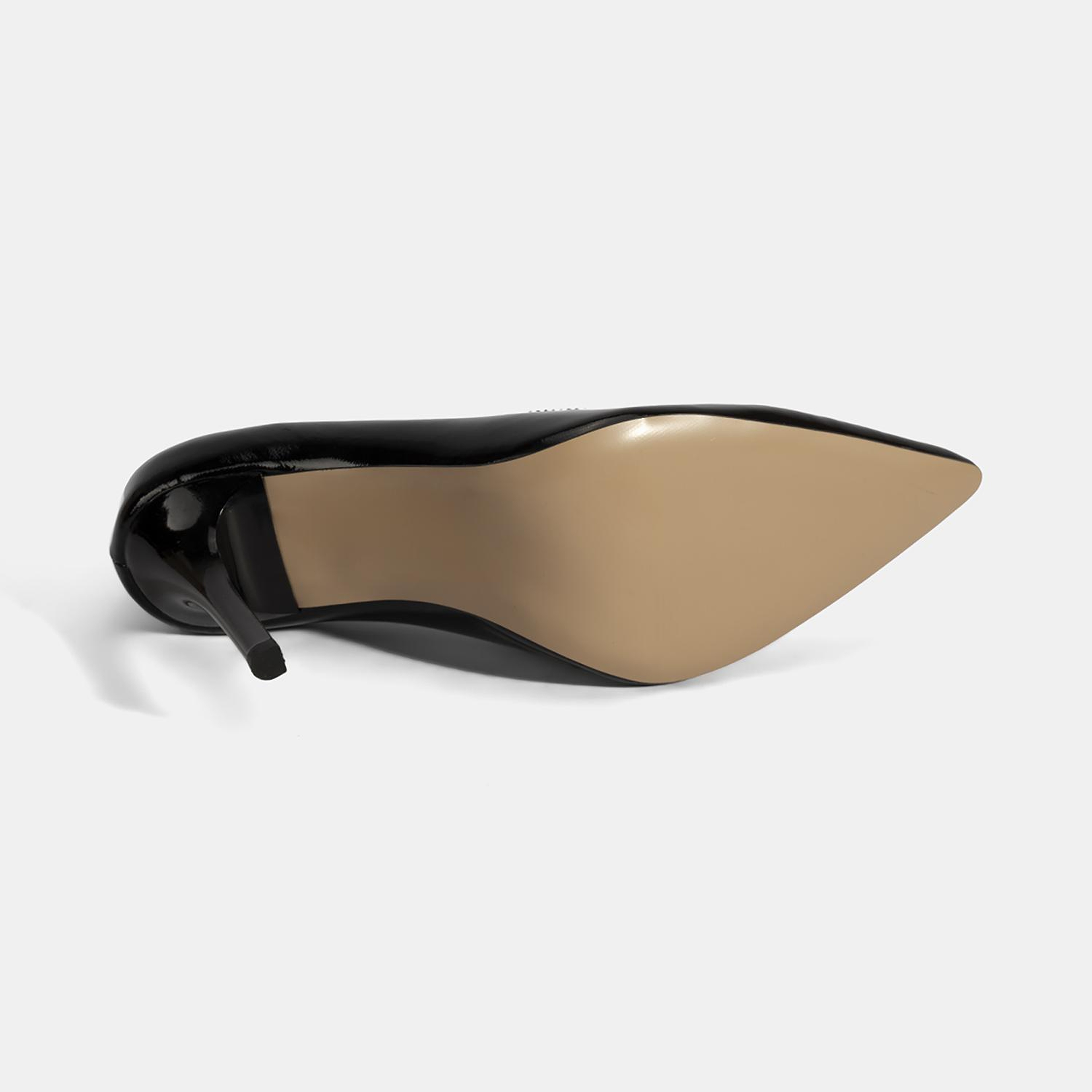 Kadın Siyah Deri Stiletto