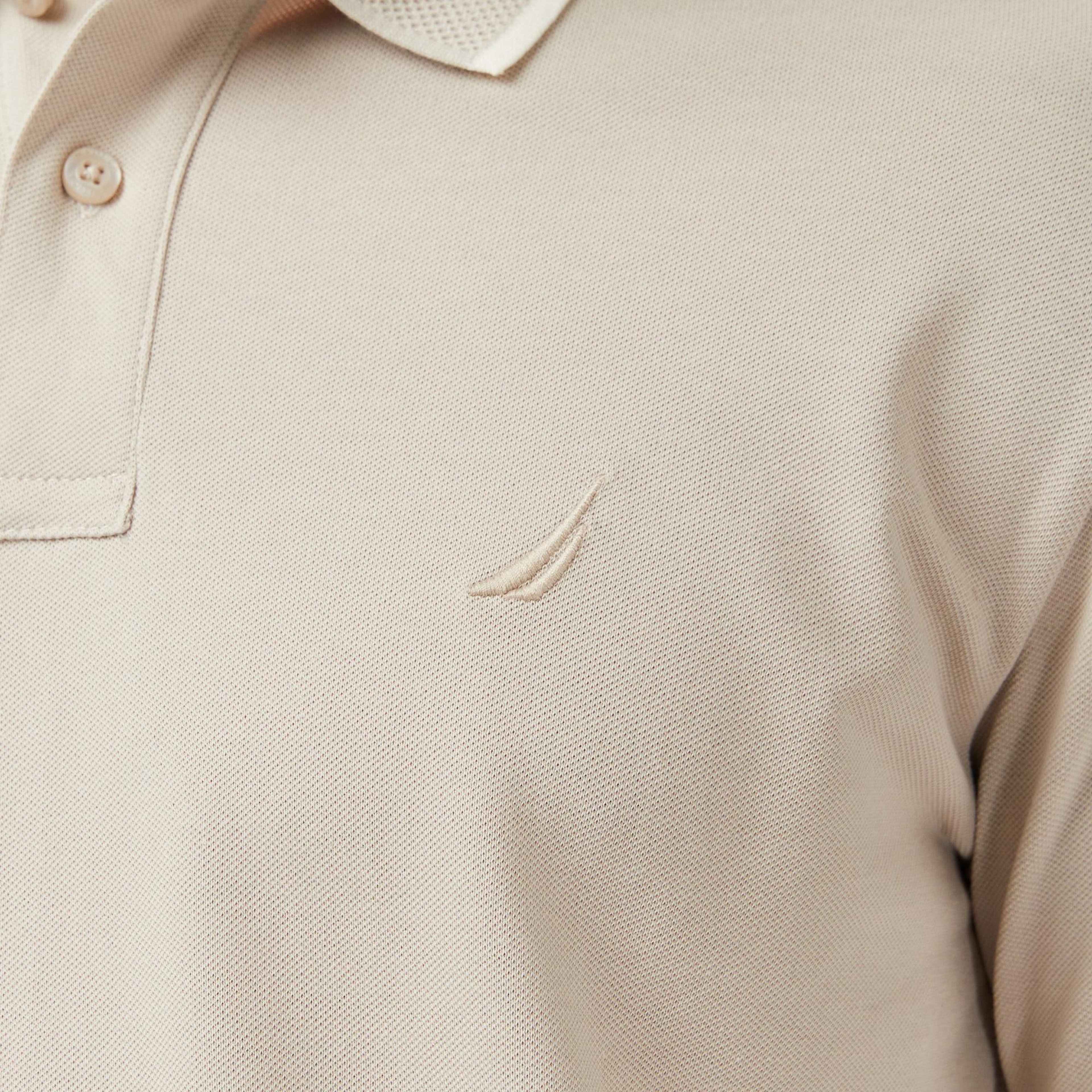 Nautica Erkek Bej Regular Fit Polo Yaka T-Shirt