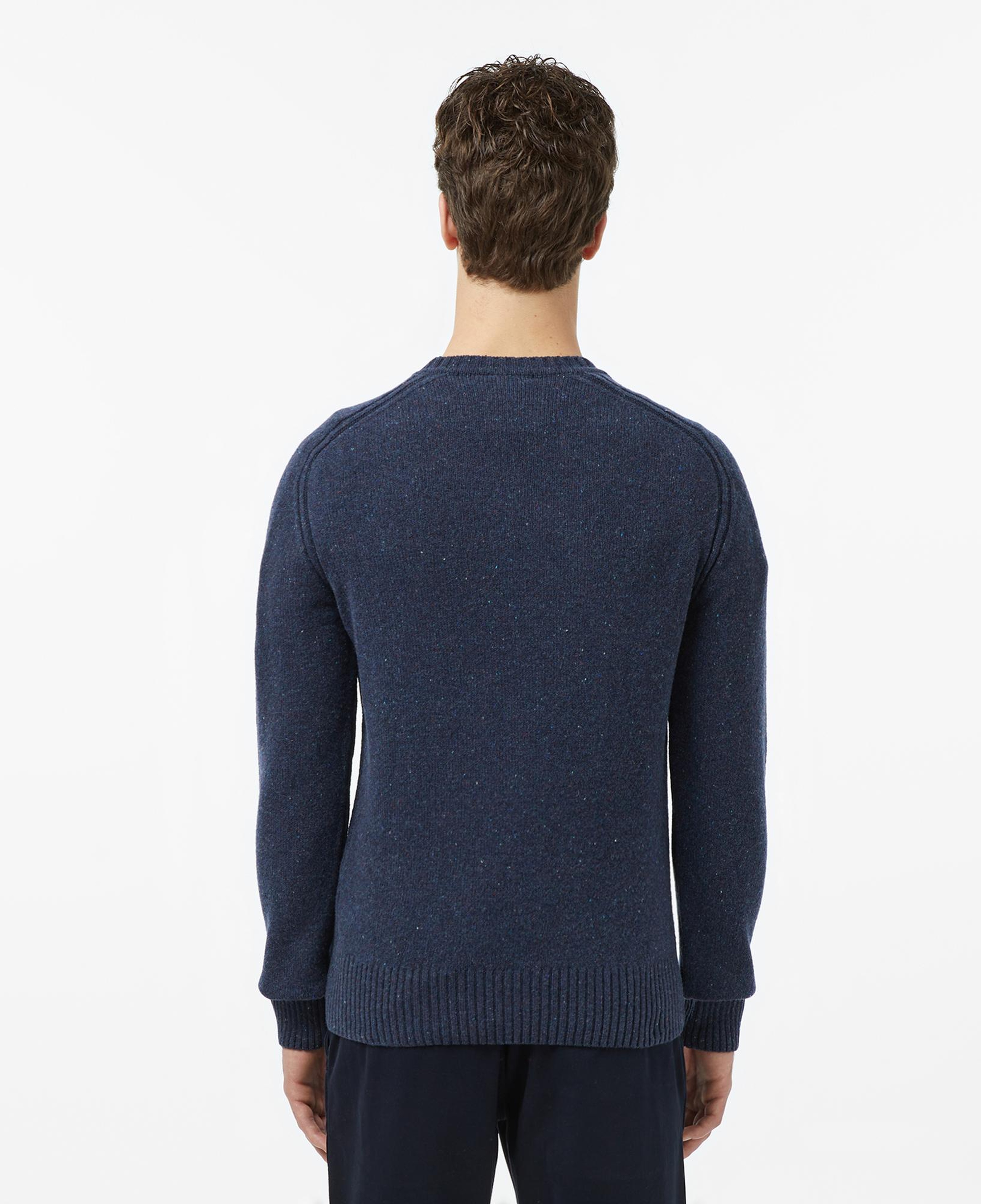 Lacoste Erkek Classic Fit Bisiklet Yaka Yün Lacivert Kazak