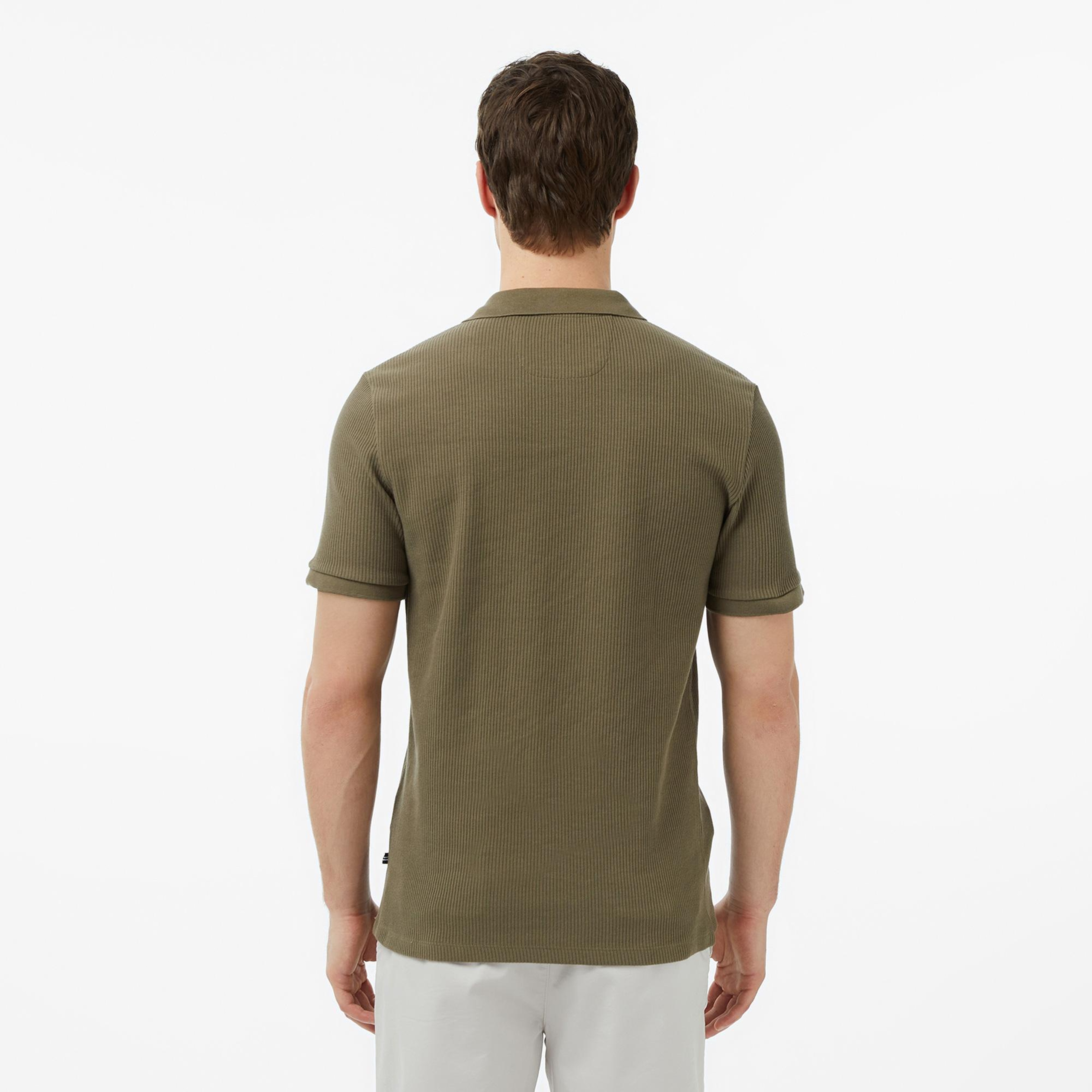 Nautica Erkek Yeşil Slim Fit Polo Yaka T-Shirt
