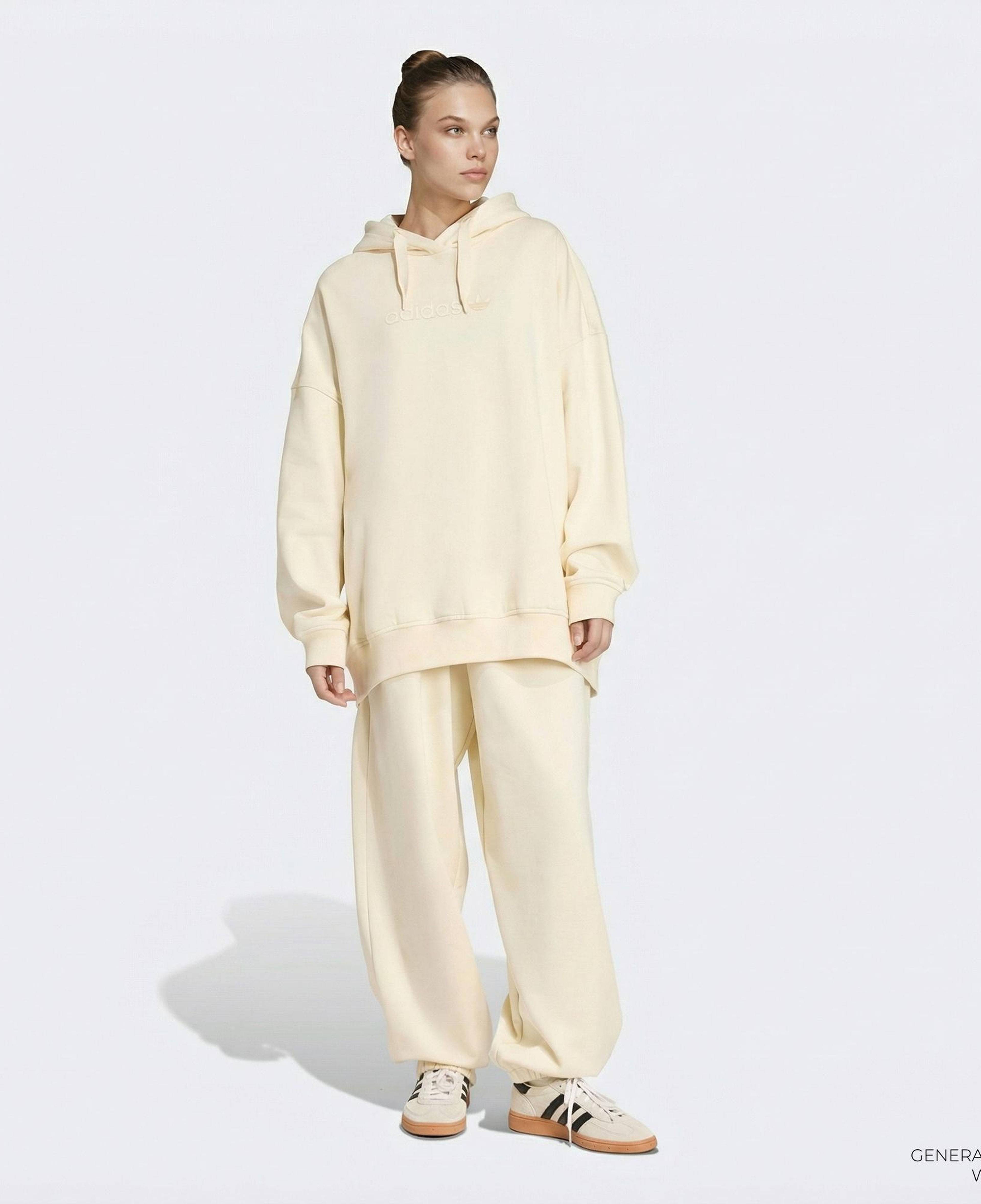 adidas Essentials Lin Kadın Krem Hoodie