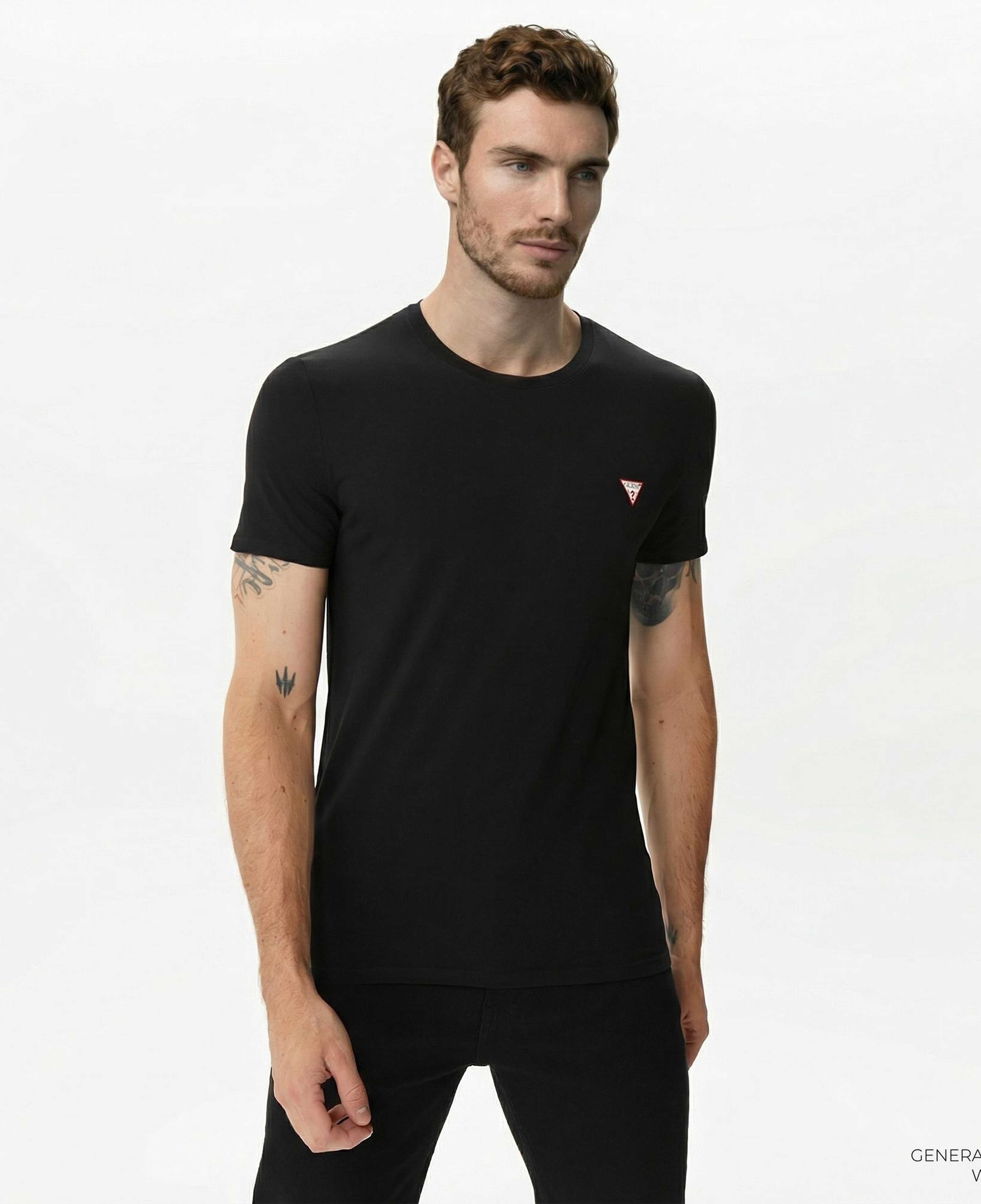Guess Organic Stretch Jersey Erkek Siyah T-Shirt