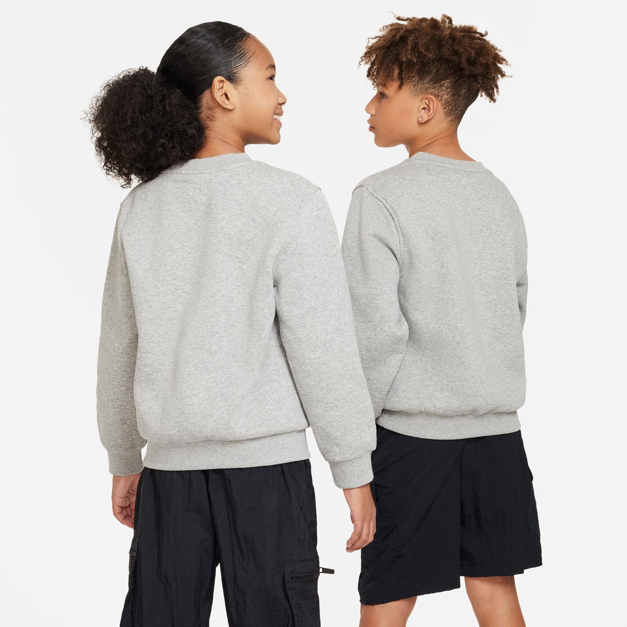 Nike Sportswear Club Fleece Çocuk Gri Sweatshirt
