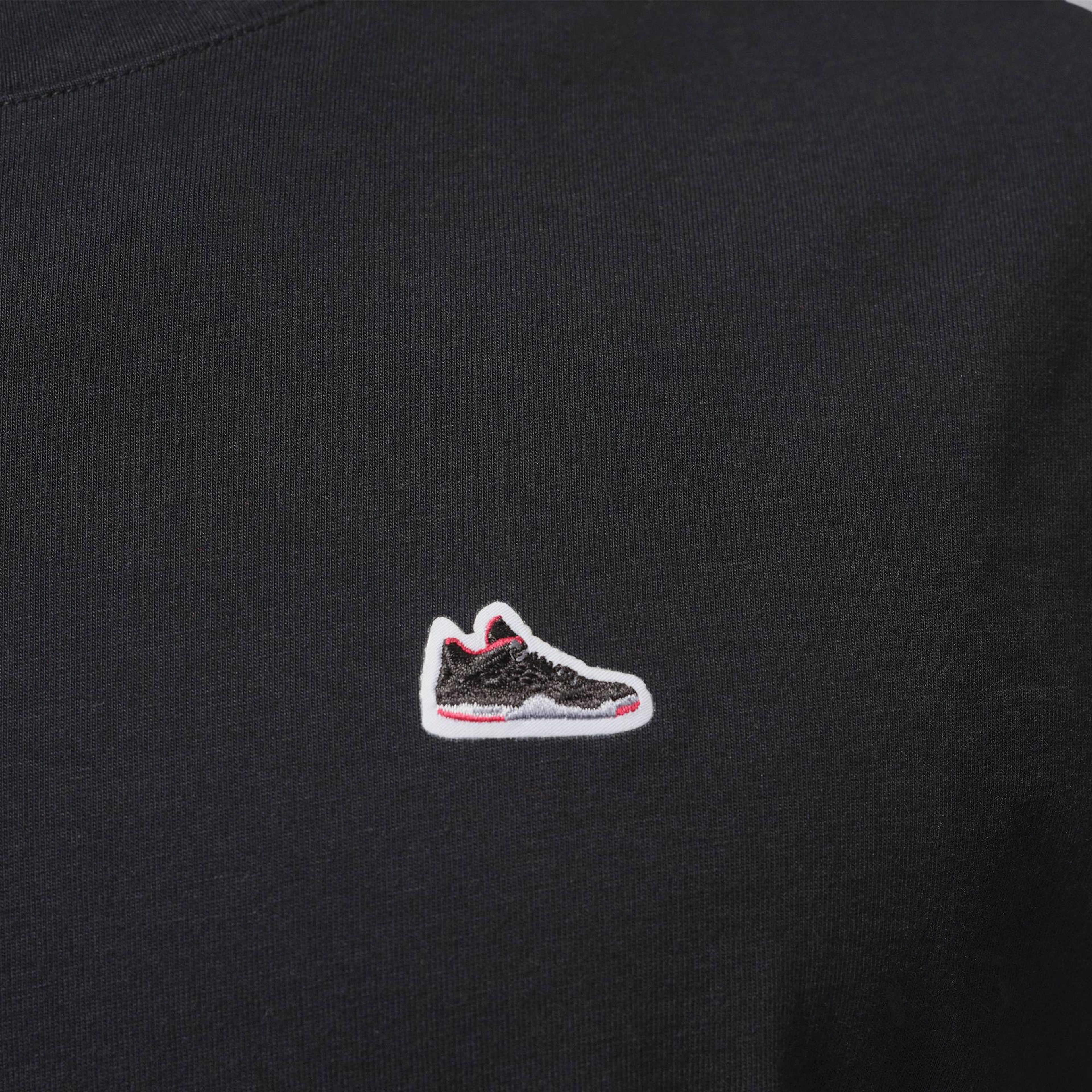 Jordan Sneaker Patch Erkek Siyah T-Shirt