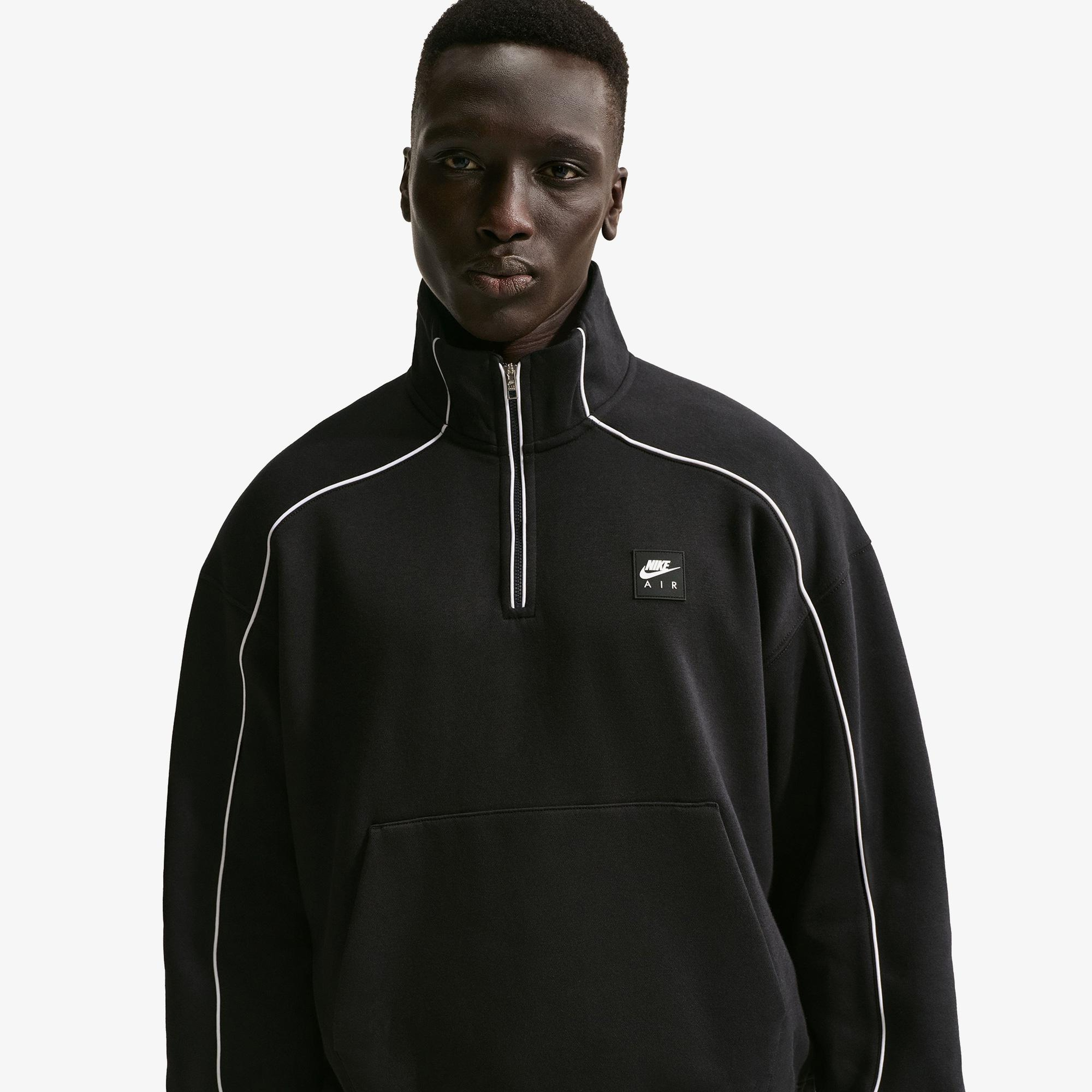Nike Air Fleece Erkek Siyah Sweatshirt