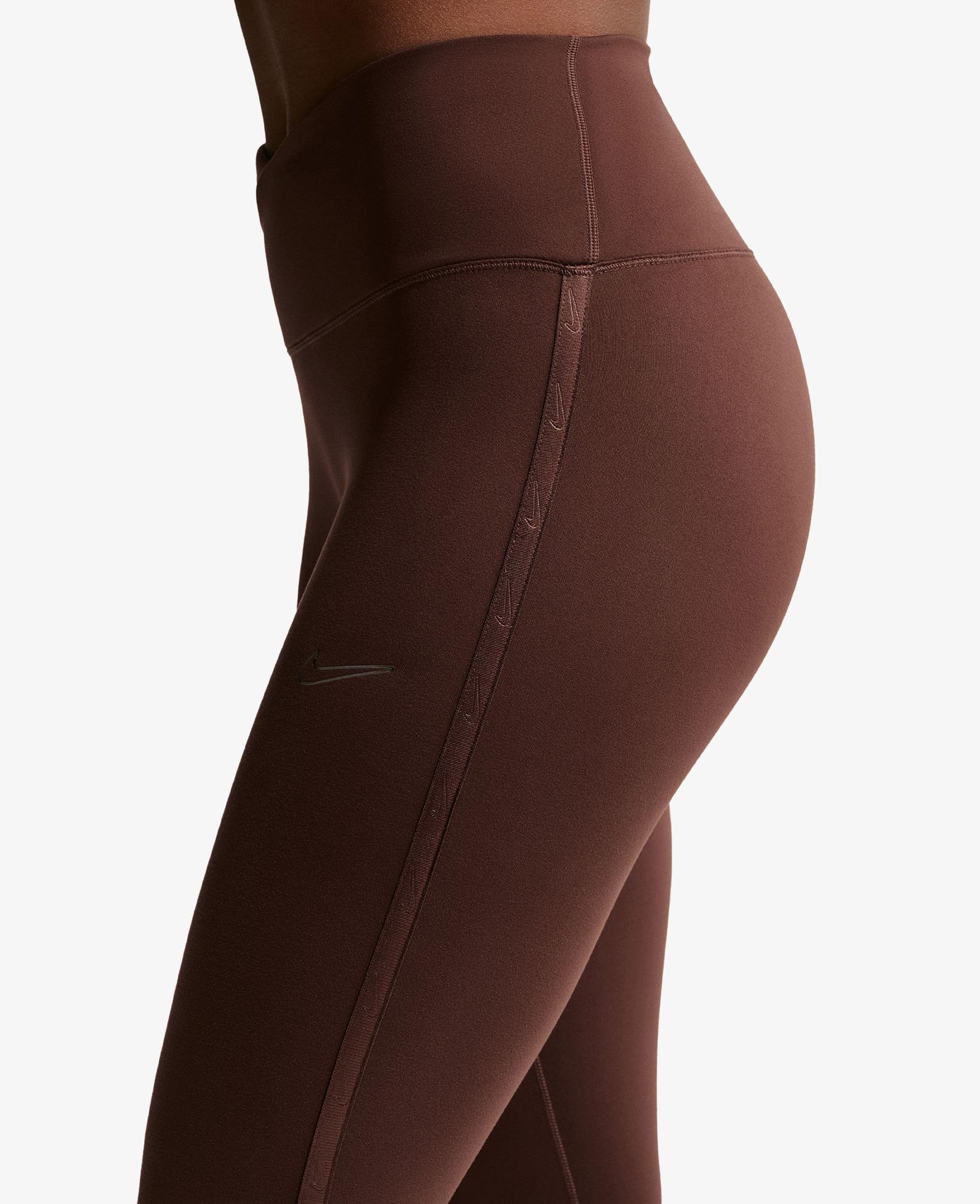 Nike Dri-Fit One Yüksek Belli Kadın Kahverengi Tayt