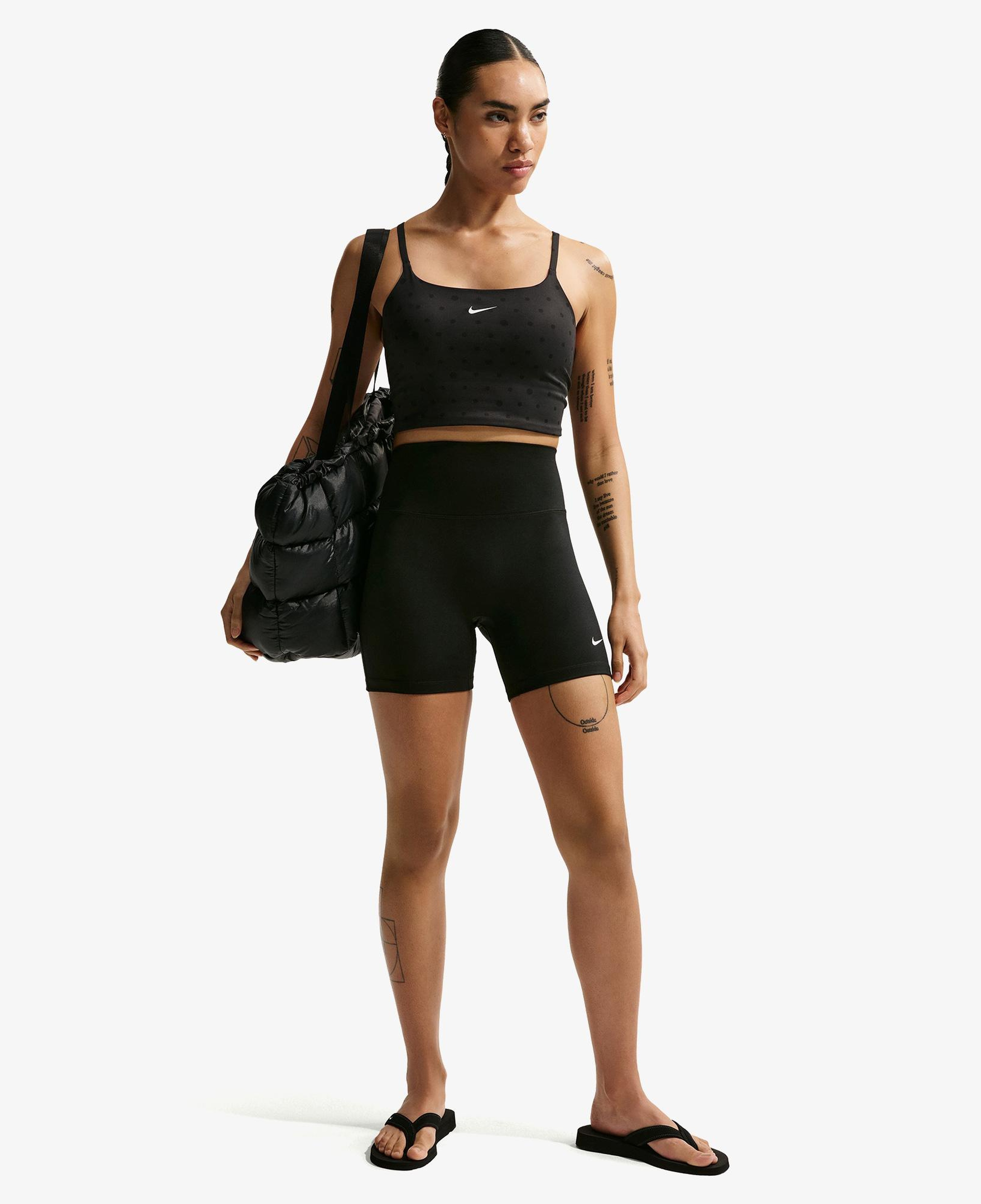 Nike Dri-Fit One Yüksel Belli 13 cm Kadın Siyah Kısa Tayt