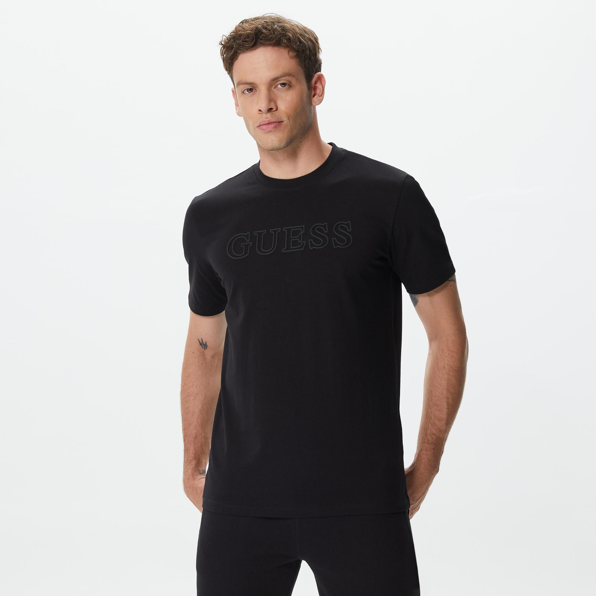 Guess Alphy Erkek Siyah T-Shirt