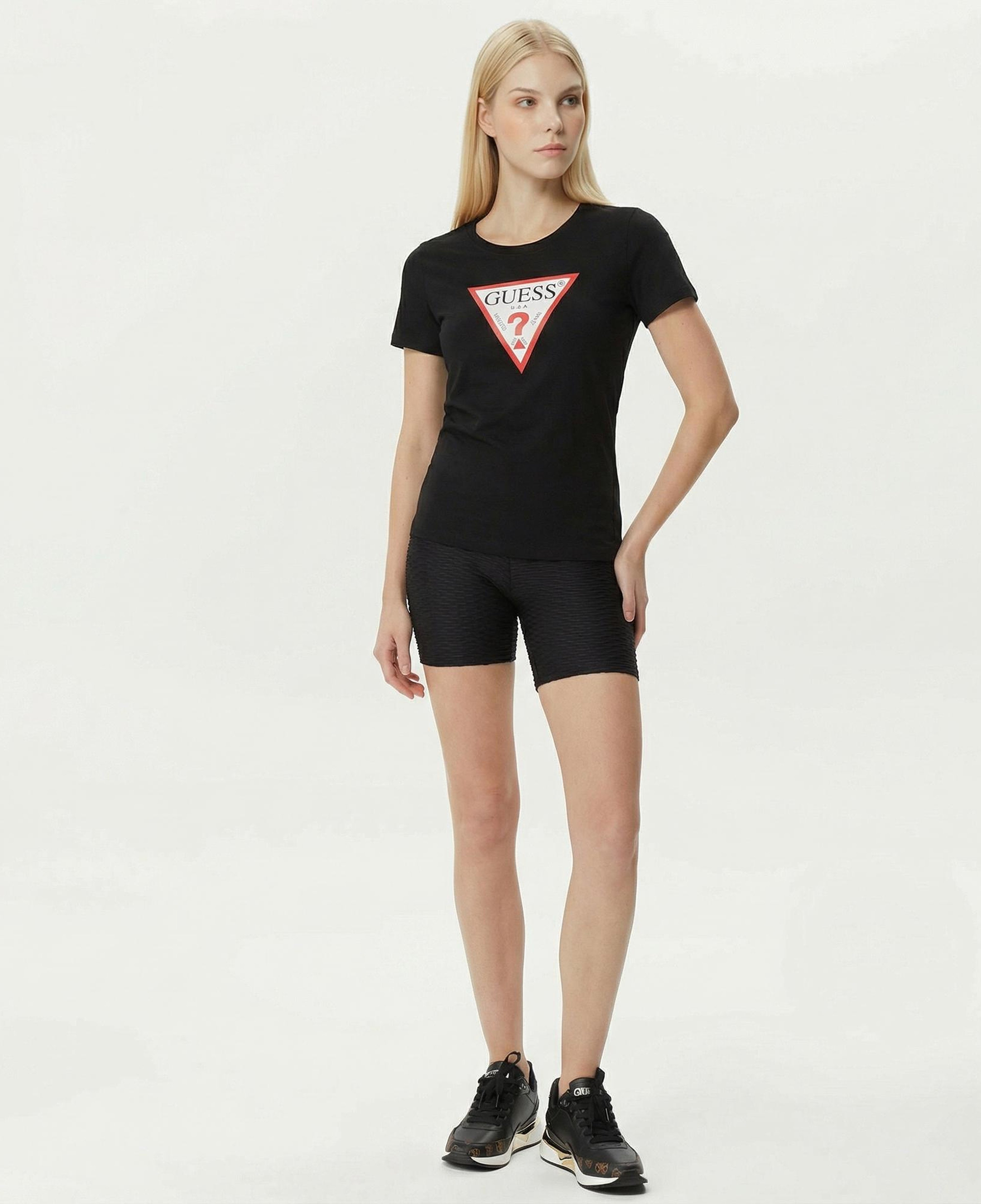 Guess Original Kadın Siyah T-Shirt