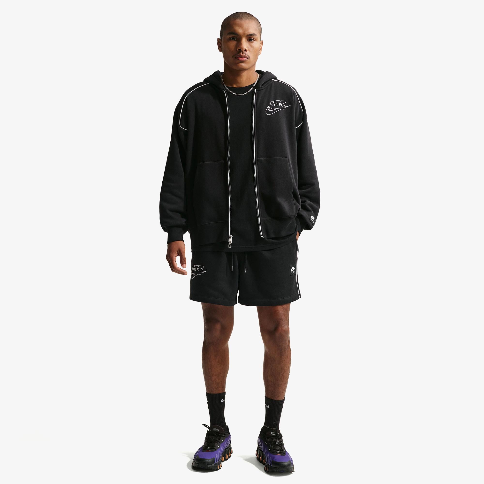 Nike Air Fleece Erkek Siyah Şort