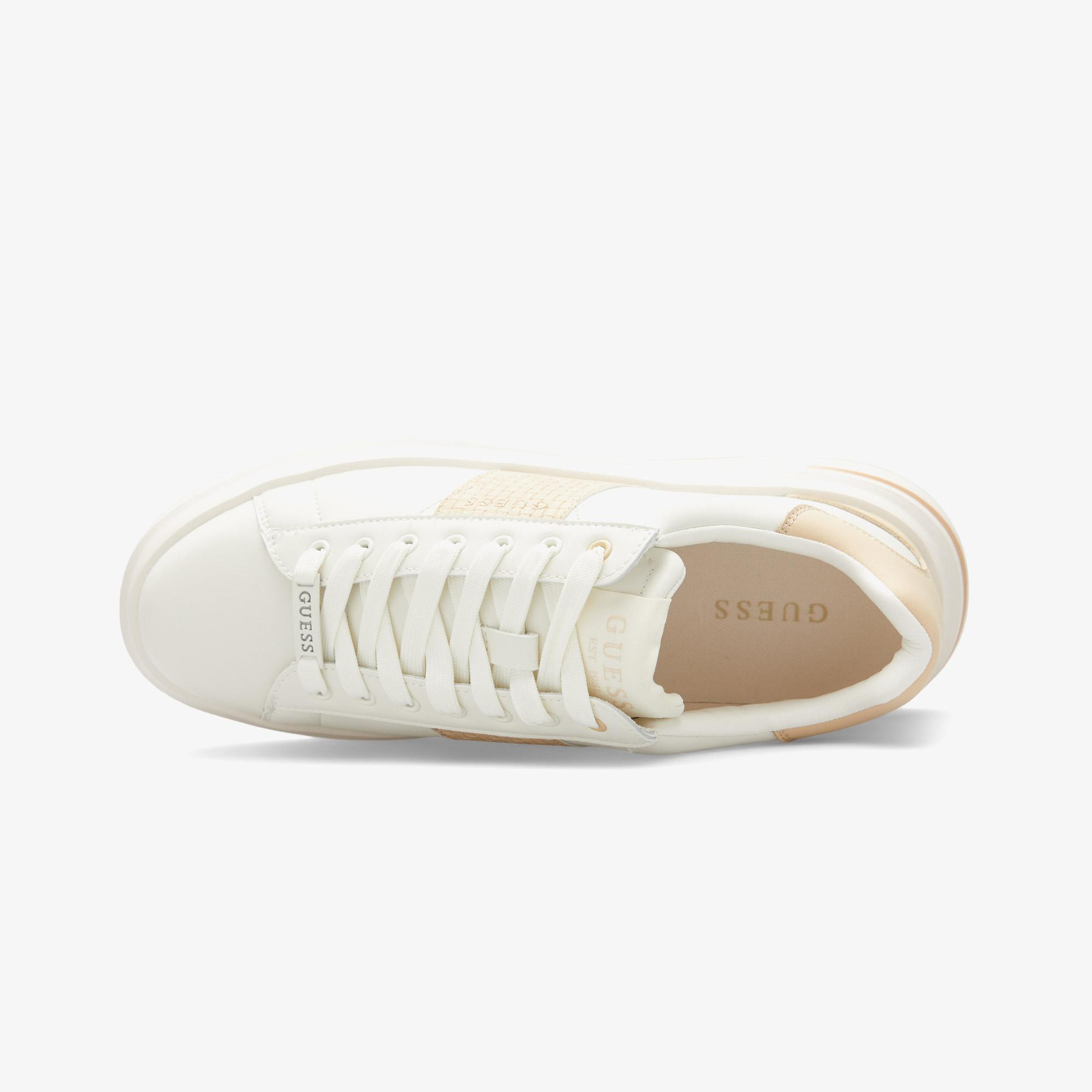Guess Elba Deri Erkek Beyaz Sneaker