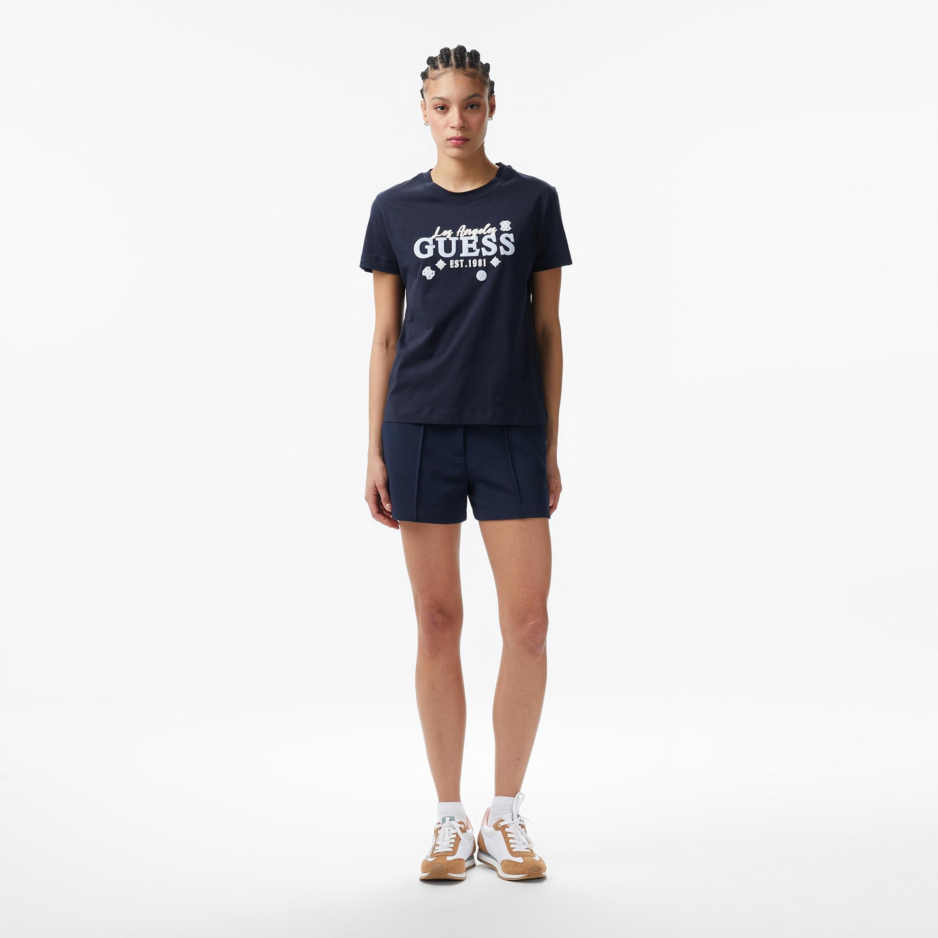 Guess Sarah Aktif Regular Fit Kadın Lacivert Şort