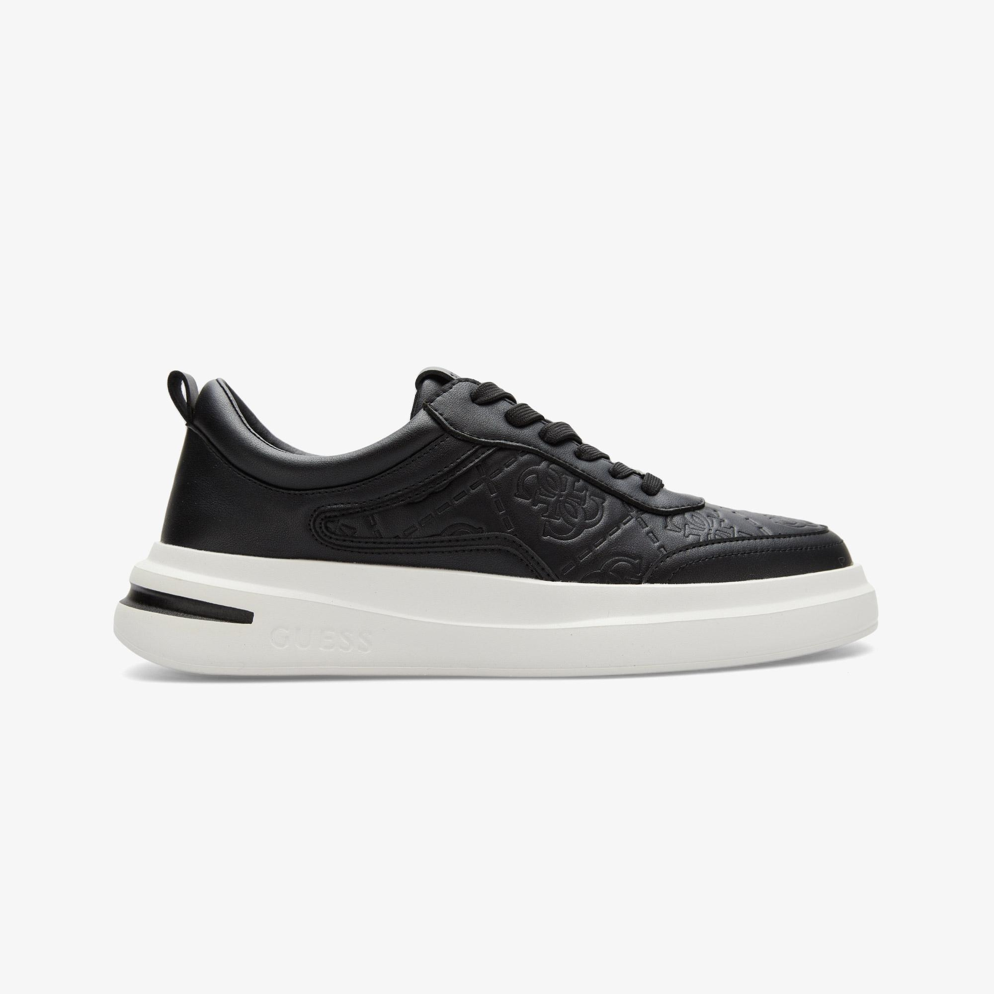Guess Elba Deri Erkek Siyah Sneaker