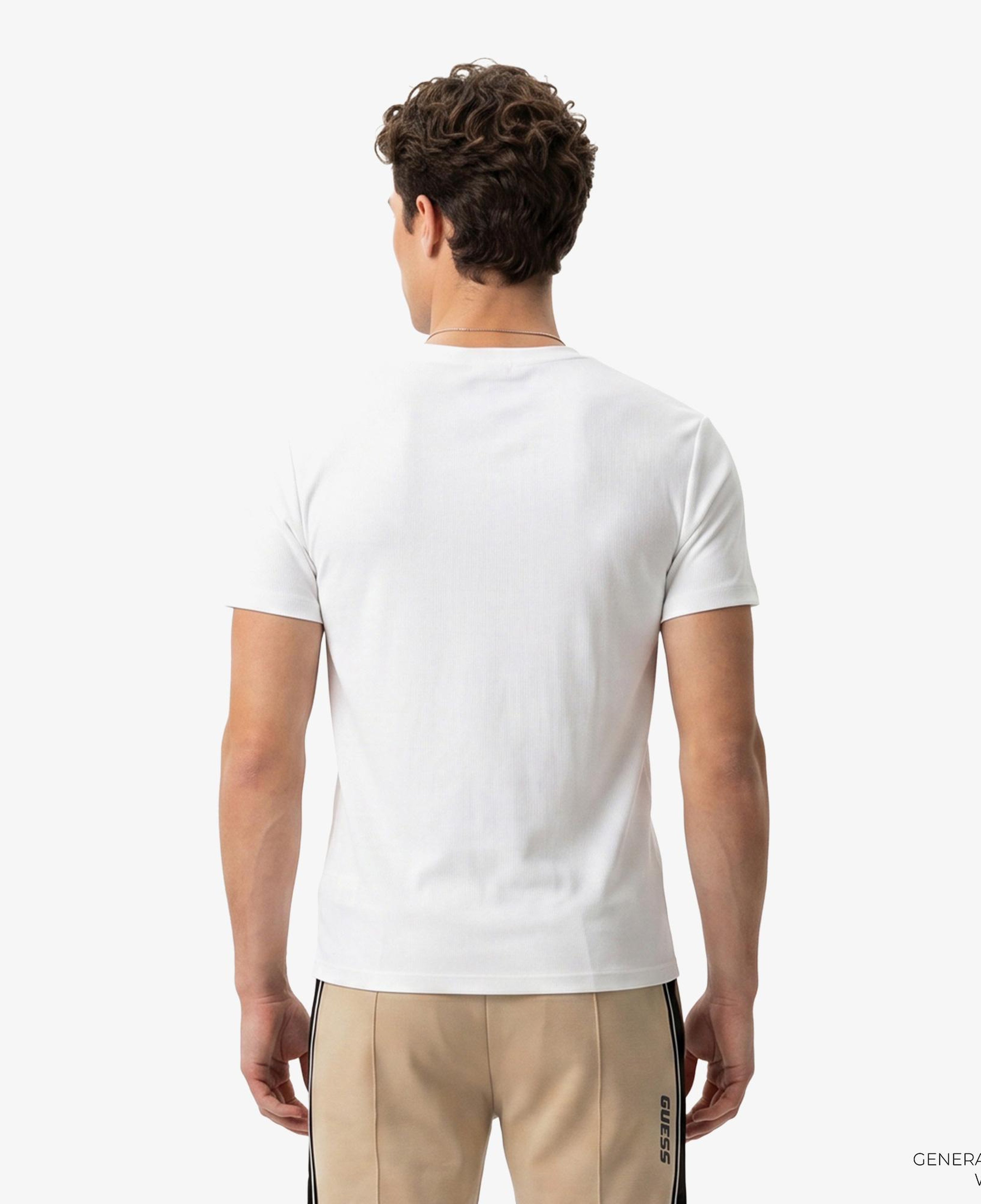 Guess Waffle Slim Fit Erkek Beyaz T-Shirt