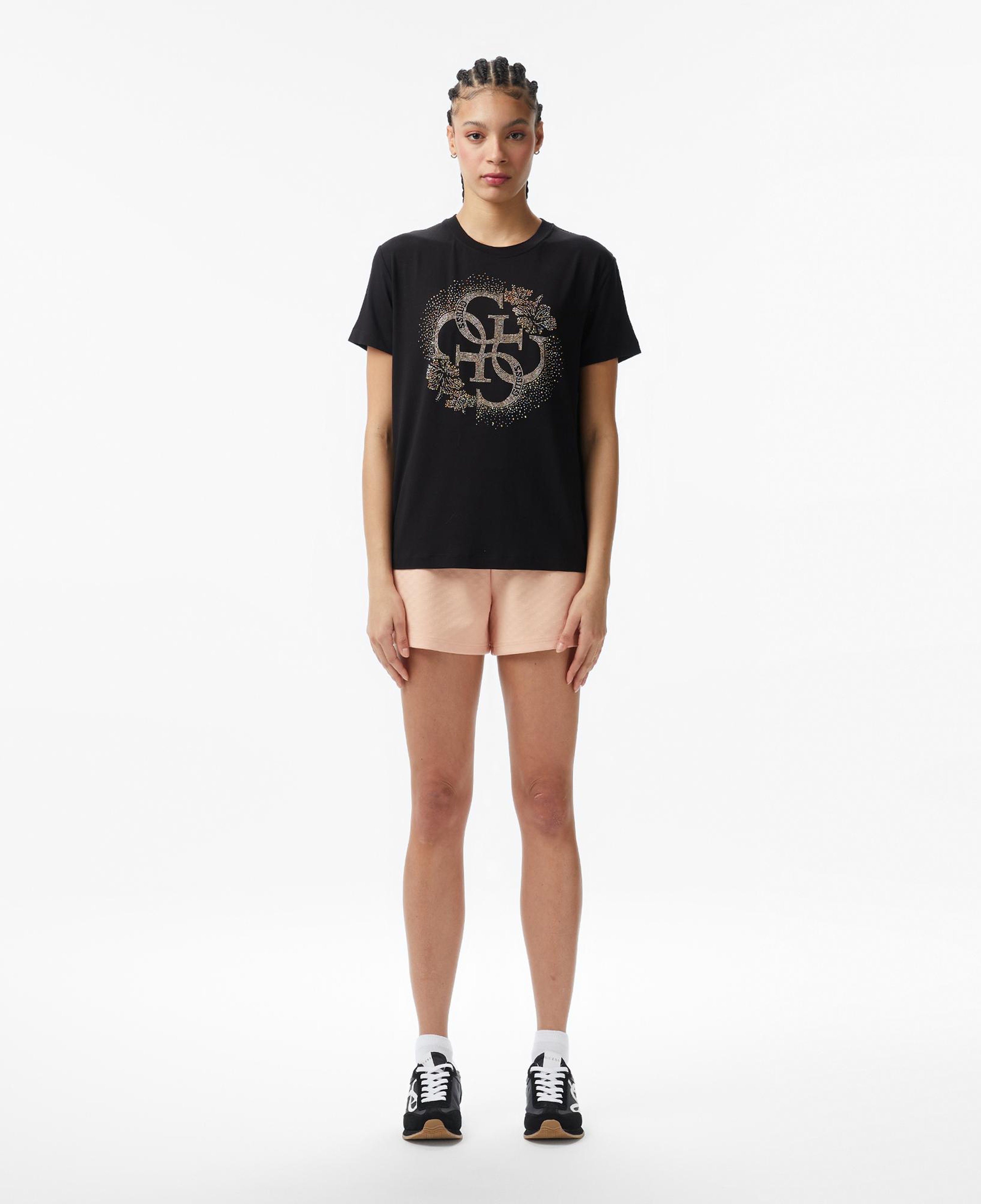 Guess Corinne Boxy Fit Kadın Bej T-Shirt